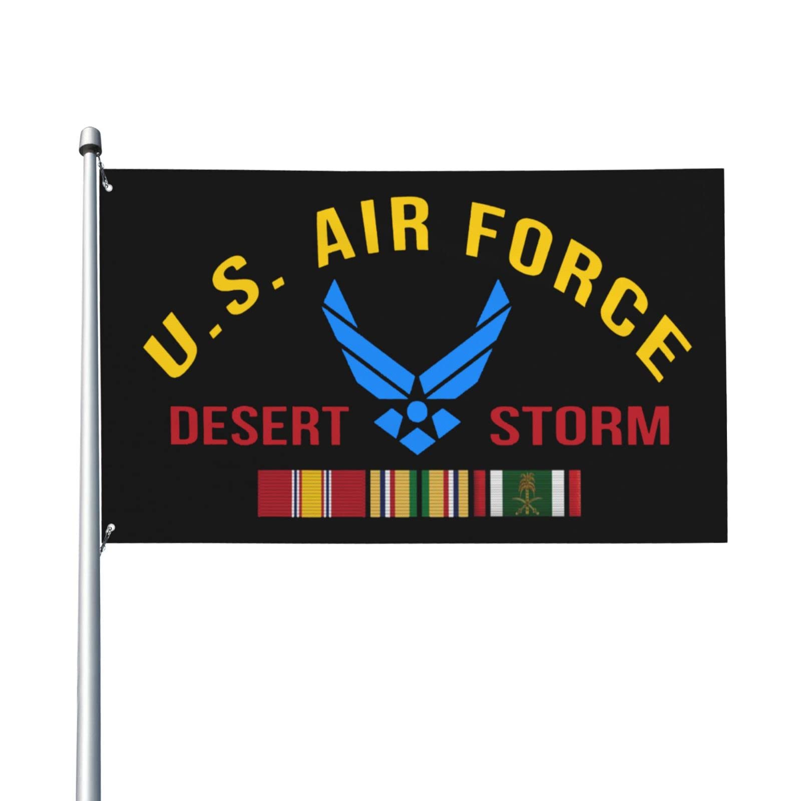 US Air Force Desert Storm Veteran Flag 3x5 FT - Outdoor American Military Garden & House Decor with Metal Grommets - Perfect for Yard, Banner, Patriotic Displays & Veterans Day Celebrations