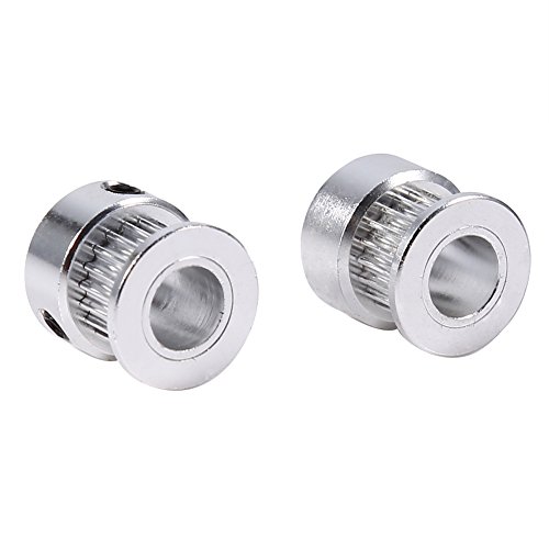 GT2 Timing Pulley 20 Teeth 8mm Bore - 2 Pack Aluminum Alloy Printer Pulley Wheel for 3D Printers, CNC Machines & Robotics - Perfect for Belt Drive Systems & DIY Projects