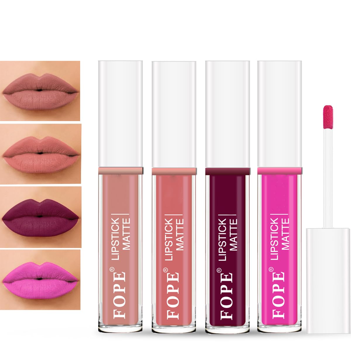FOPE Lip It Up Liquid Matte Lipstick Set - Smudge Proof, Waterproof, Long Lasting Lipstick Combo (#FL039) for Everyday Wear, Parties & Special Occasions