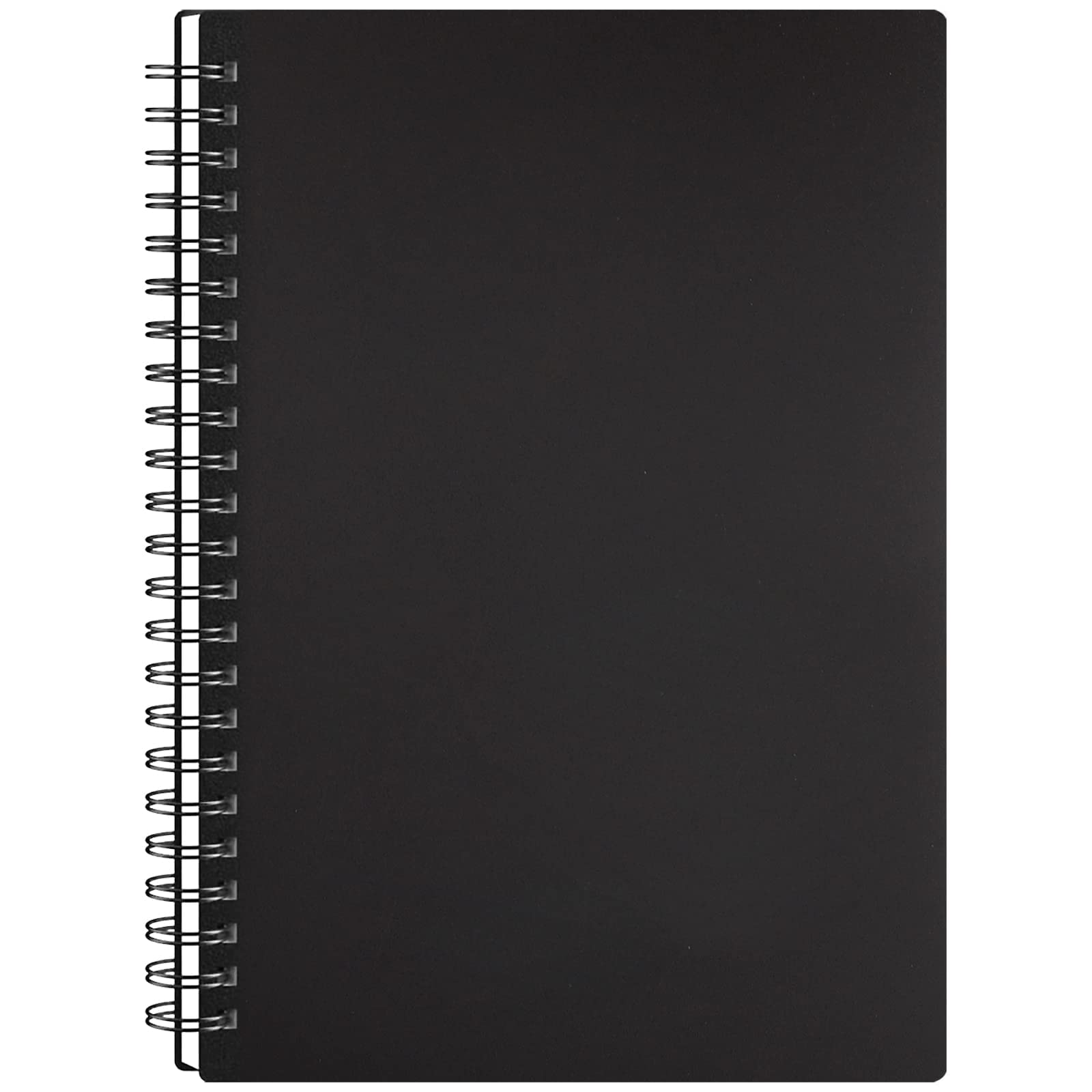 Surard A5 Small Spiral Notebook - 1 Set Black Ruled Journal with 80GSM Thick Paper & Durable Plastic Cover, 5.6”x8.3” Lined Notebook for Business, School, Office & Student Writing - Perfect for Note Taking, Journaling, Meeting Notes & Daily Planning