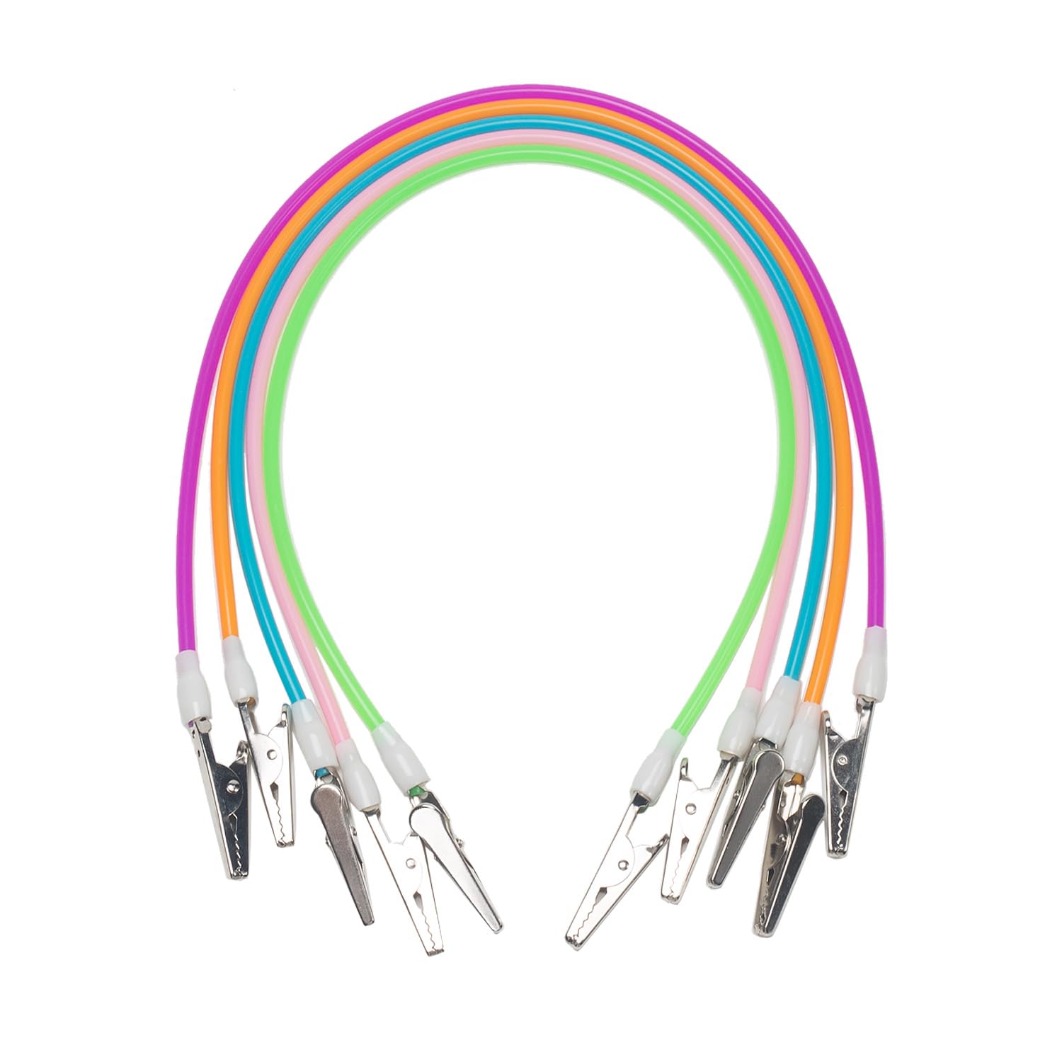 5 Pcs Silicone Dental Bib Clips - Colorful Dentist Bib Holder with Stainless Steel Clip for Adults, Kids & Babies - Perfect for Dental Checkups, Orthodontic Visits & Pediatric Appointments