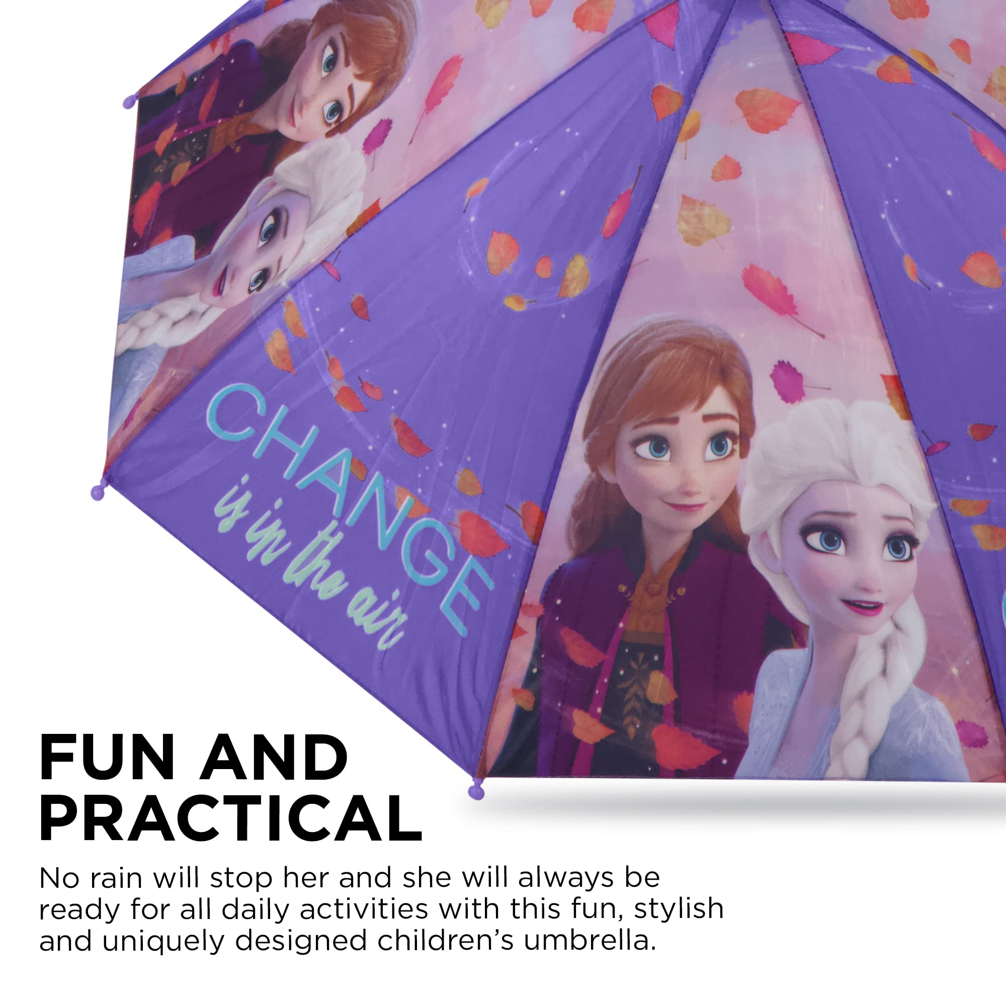 Disney Frozen Elsa & Anna Kids Raincoat and Umbrella Set - Waterproof Girls Rainwear for Ages 4-7 | Perfect for School, Outdoor Play & Rainy Day Adventures