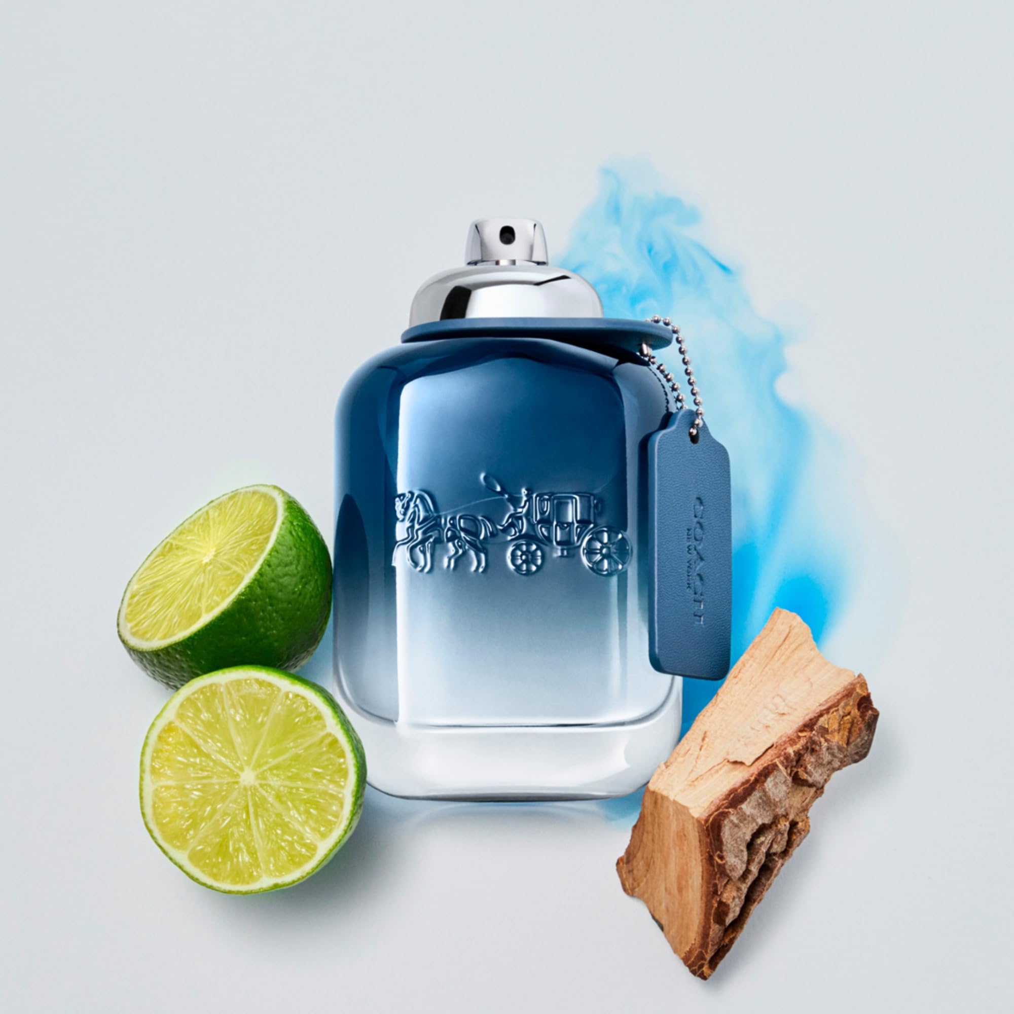 Coach Blue Eau de Toilette for Men - Long Lasting Cologne with Lime Oil, Black Pepper & Amber Notes - Fougere Aquatic Fragrance - Perfect for Date Night & Office Wear