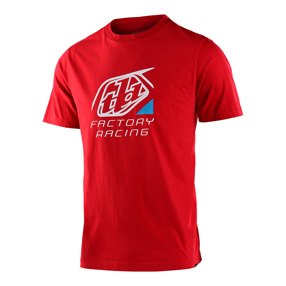 TLD Factory Icon Red Short Sleeve T-Shirt for Men - Comfortable Casual Wear for Summer & Everyday Outfits