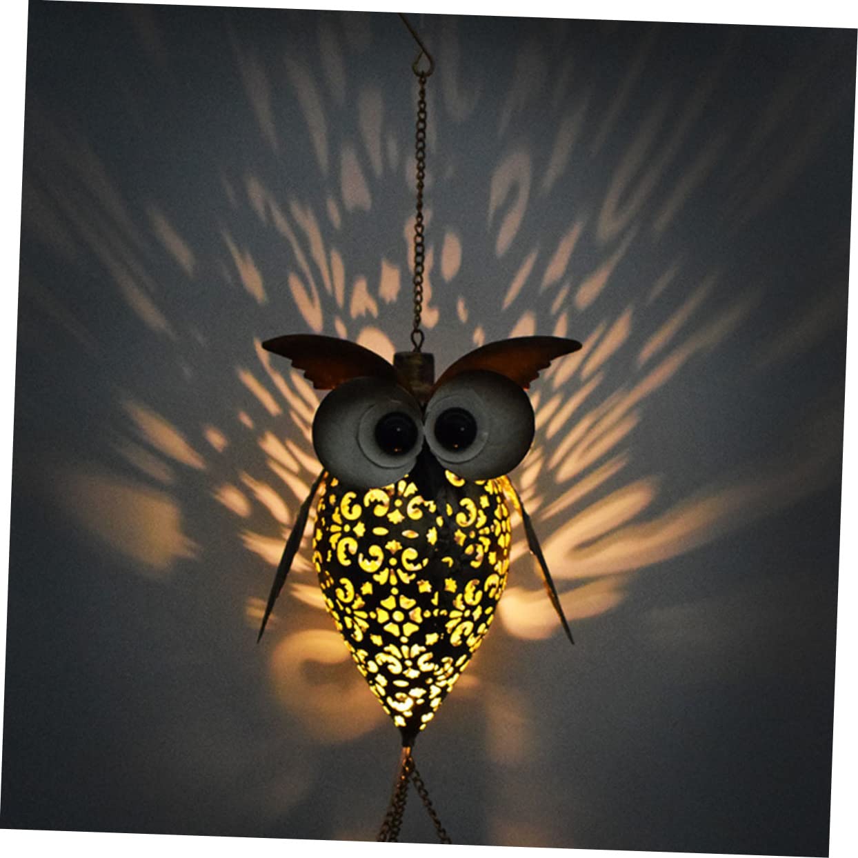 Solar Powered Owl Wind Chime - Outdoor Garden Decor with LED Lights, Hanging Decoration for Patio, Yard, and Wine Cellar | Perfect for Relaxing Evenings and Gifts