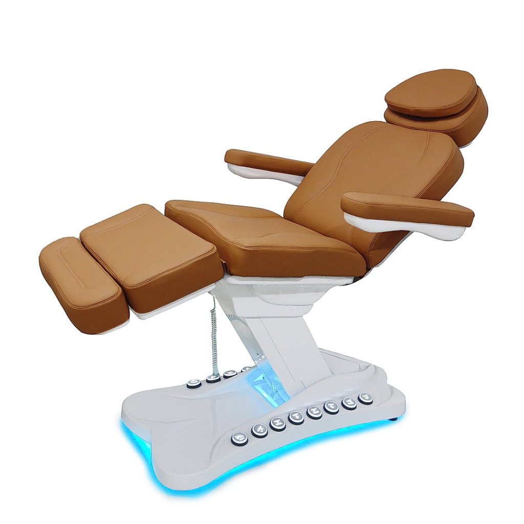 Greenlife CarryAll 4 Motors Electric Facial Bed SPA Massage Chair with Silicone Leather - Large Foot Control Buttons & Handheld Remote - Perfect for Salon, Spa, and Home Relaxation Therapy