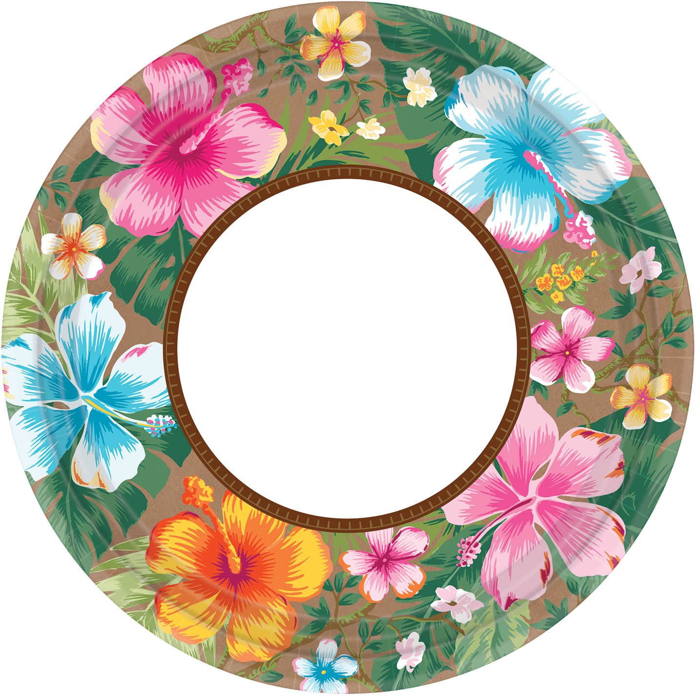 Eco-Friendly Round Paper Plates for Beach Party, Picnic, and Banquet - 10-Inch Disposable Dinner Plates for Outdoor Events and Celebrations