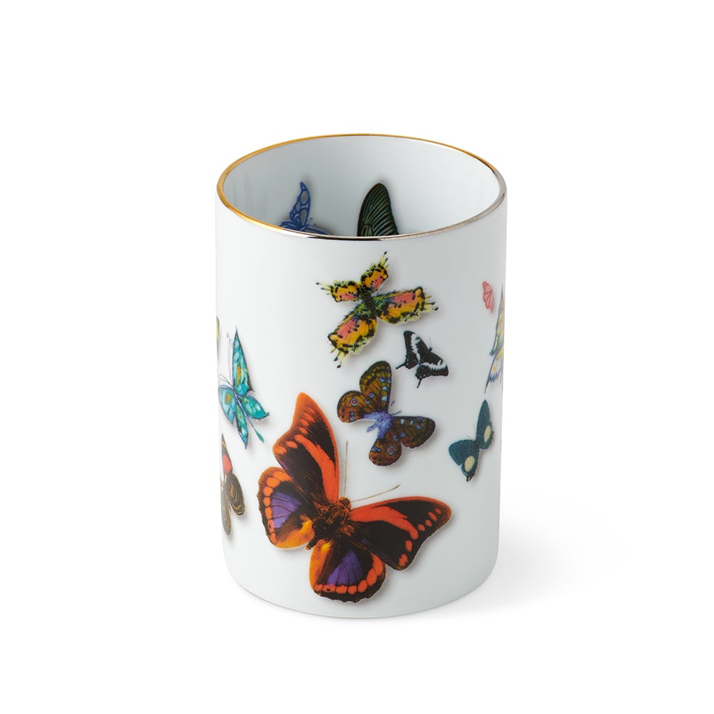 Christian Lacroix Butterfly Parade Vase - Elegant Floral Home Decor for Living Room, Wedding Centerpiece & Luxury Gift Idea