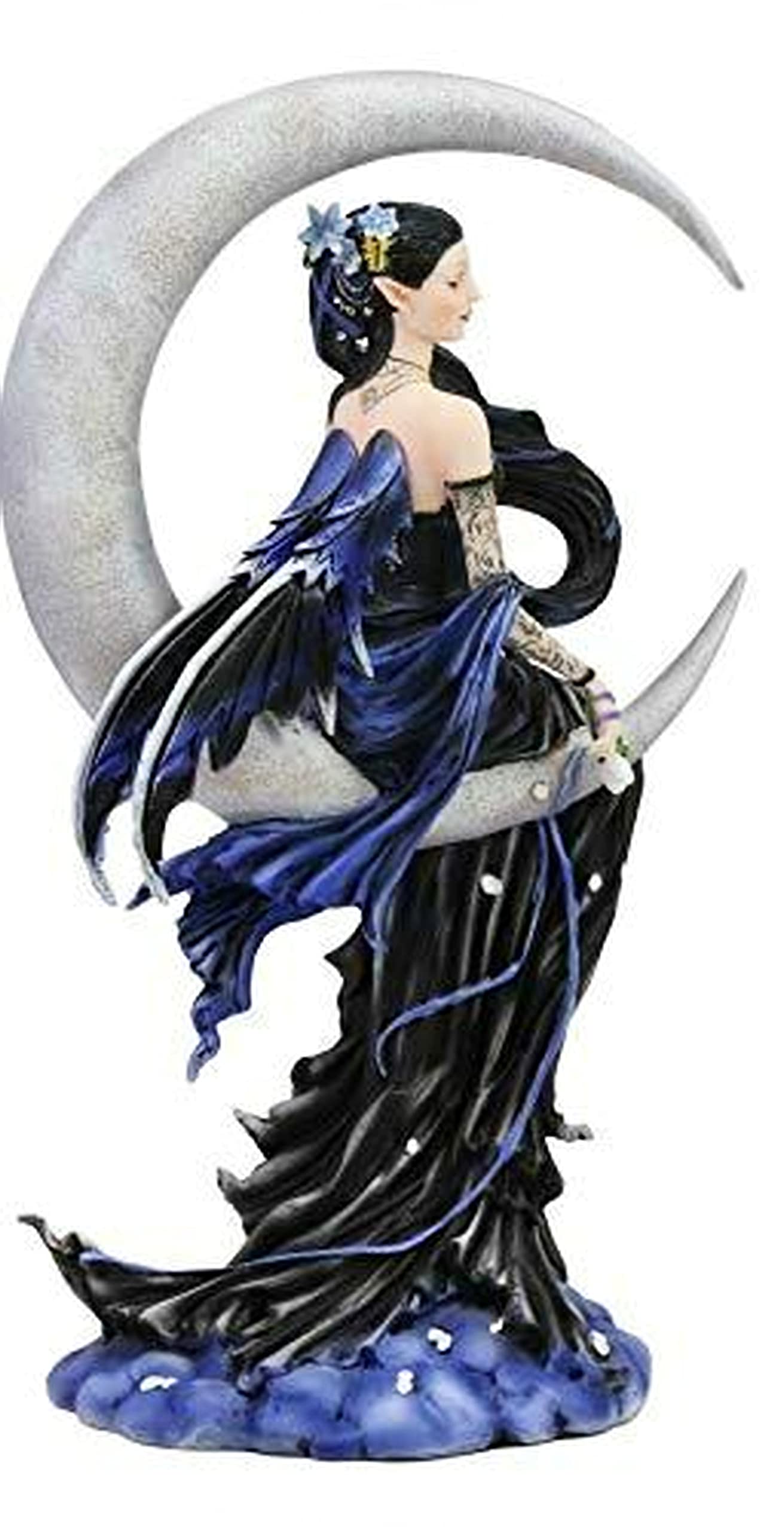 Celestial Crescent Moon Fairy Statue - 12