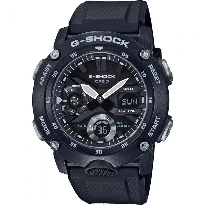 G Shock GA 2000S 1ADR Men's Digital Sport Watch - Shock Resistant, Waterproof & Durable for Outdoor Activities, Running, Hiking & Adventure