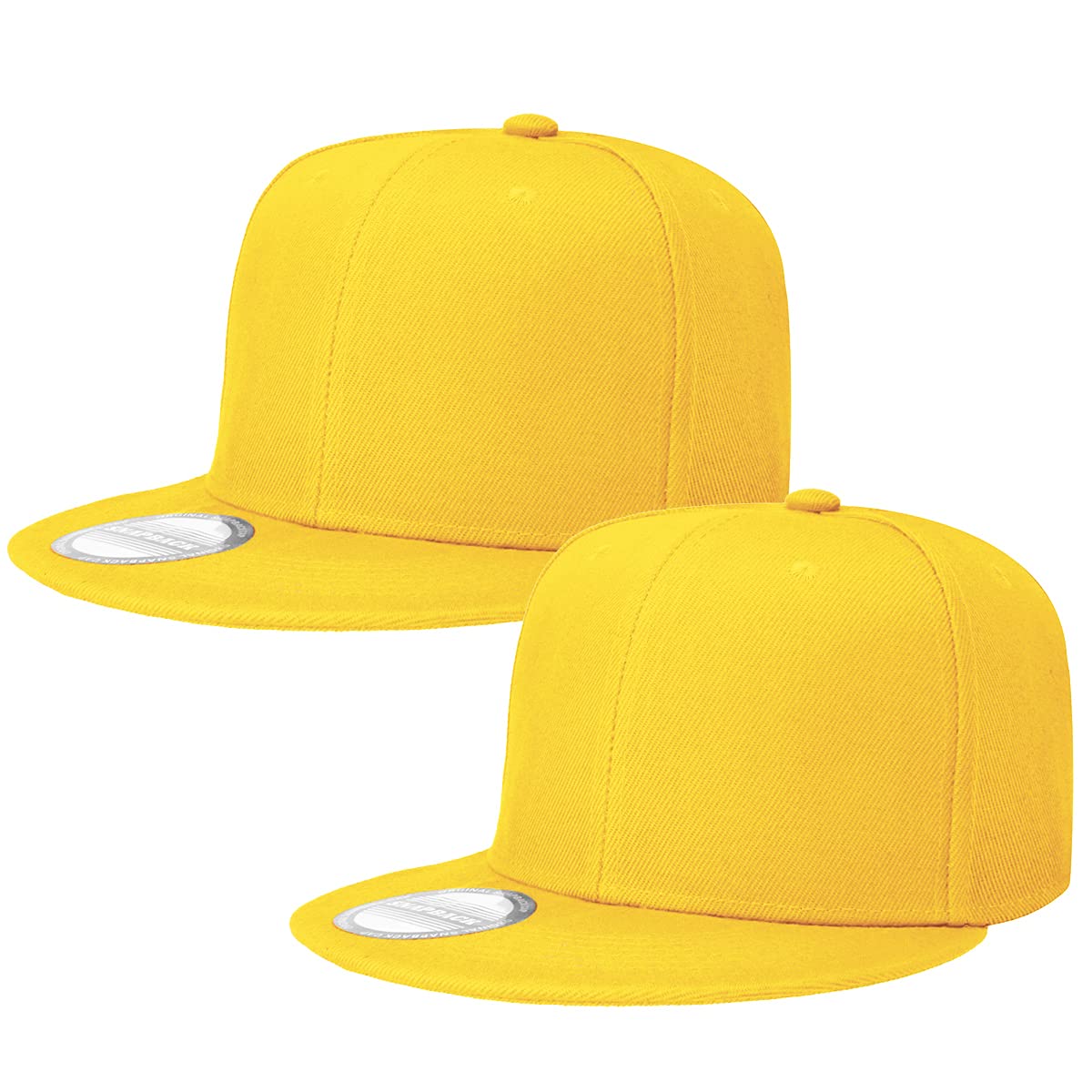 Falari 2-Pack Classic Snapback Hats - Adjustable Flat Bill Blank Solid Color Baseball Caps for Men & Women - Hip Hop Streetwear Style - Perfect for Casual Wear, Sports & Outdoor Activities