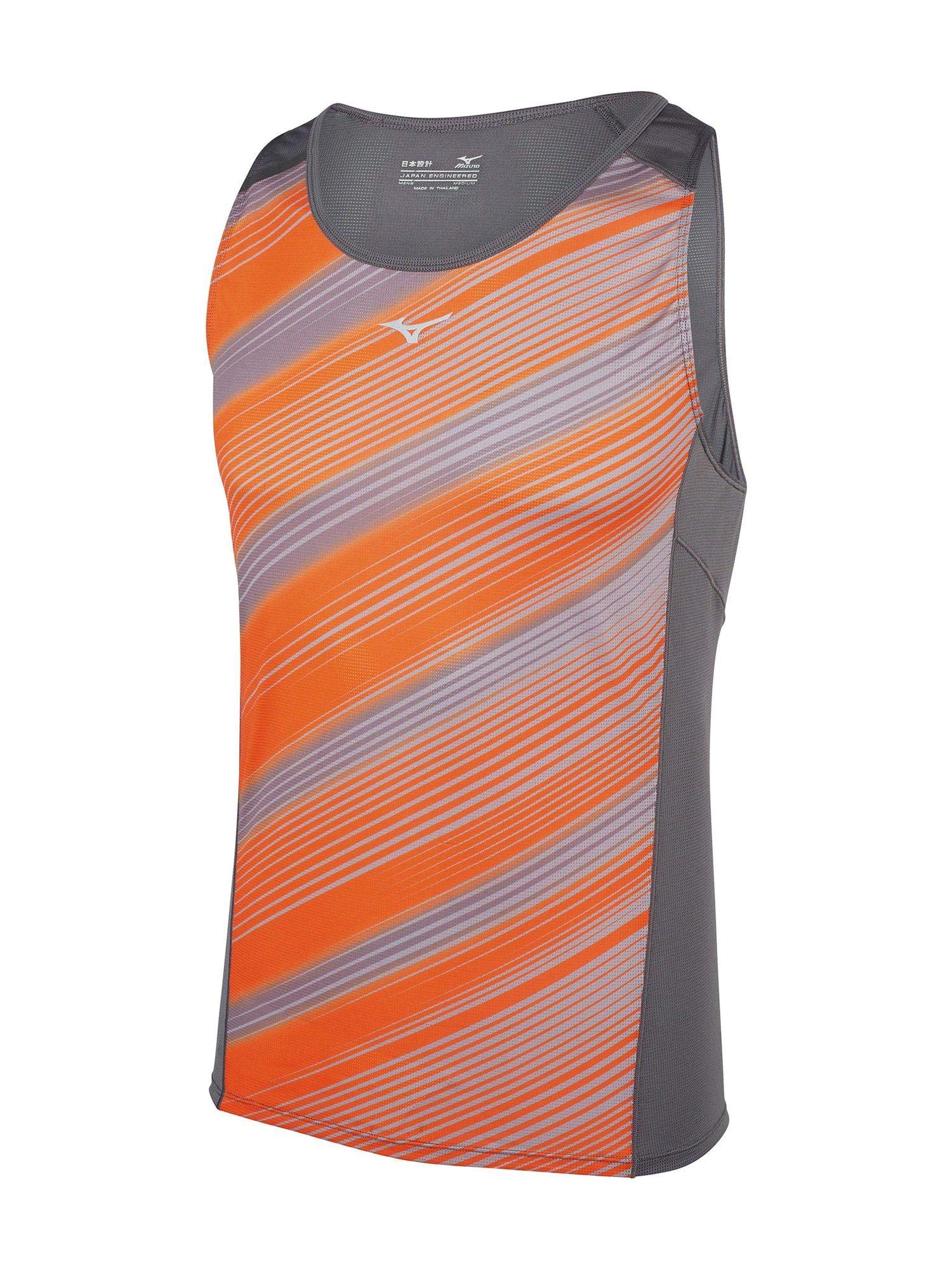 Mizuno Men's Aero Running Singlet - Lightweight Performance Shirt for Marathon & Training - Perfect for Road Racing & Gym Workouts