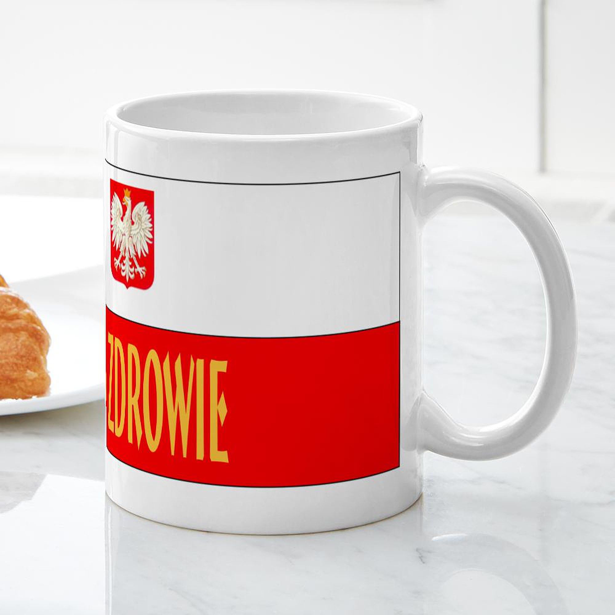 Polish White Eagle Coffee Mug 11 oz (325 ml) - Ceramic Travel Mug for Office, Home & Gifts - Durable Coffee Cup with Unique Design