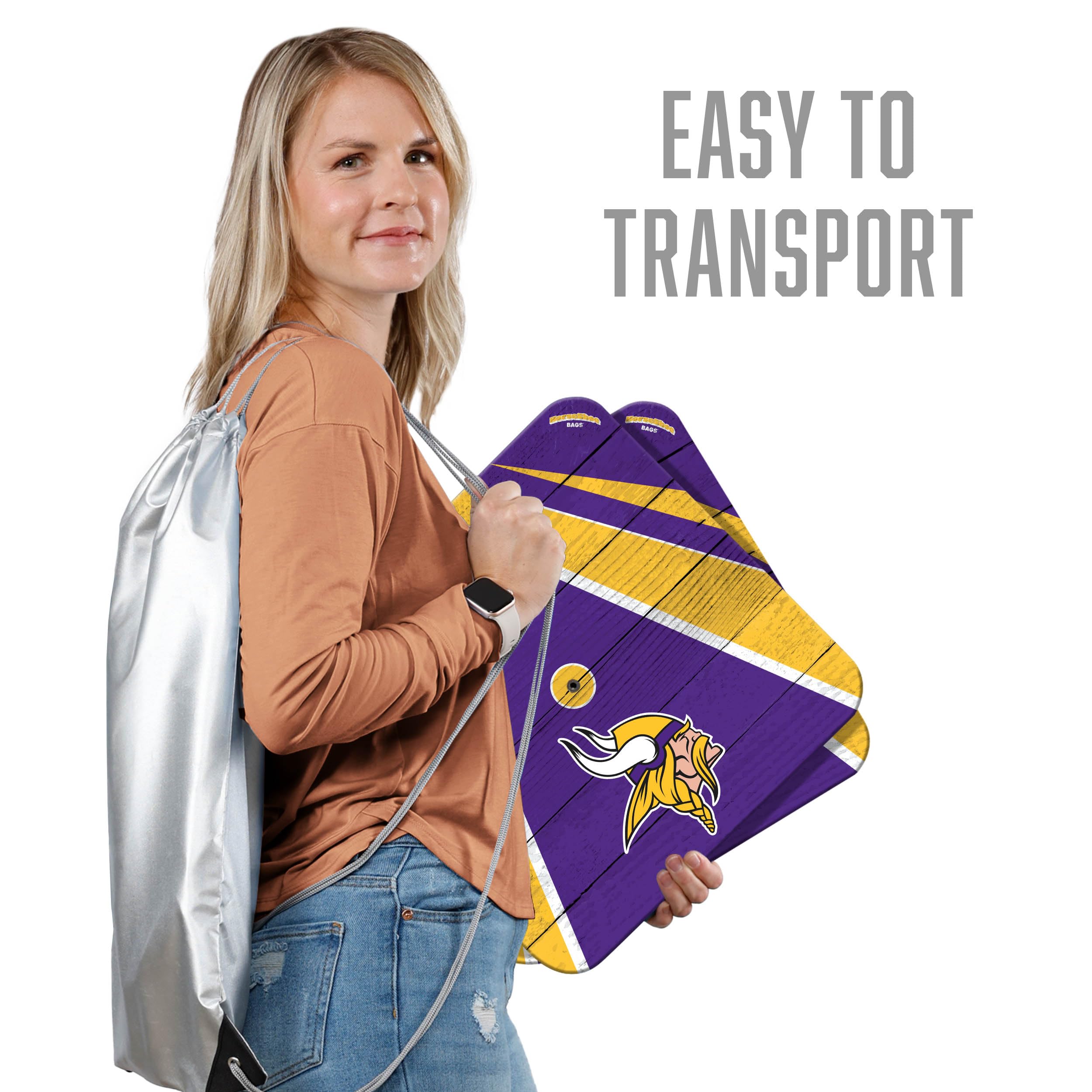 YouTheFan NFL Minnesota Vikings Horseshoe Tote Bags for Women & Men - Stylish Team Spirit Grocery, Beach & Game Day Essentials