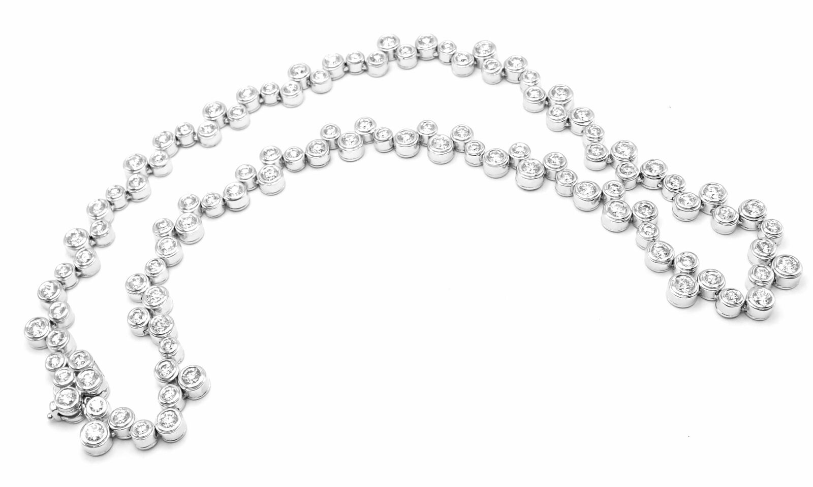 Authentic Tiffany & Co Bubbles Platinum 10 Carat Diamond Necklace - Elegant Jewelry for Weddings, Anniversaries & Special Occasions