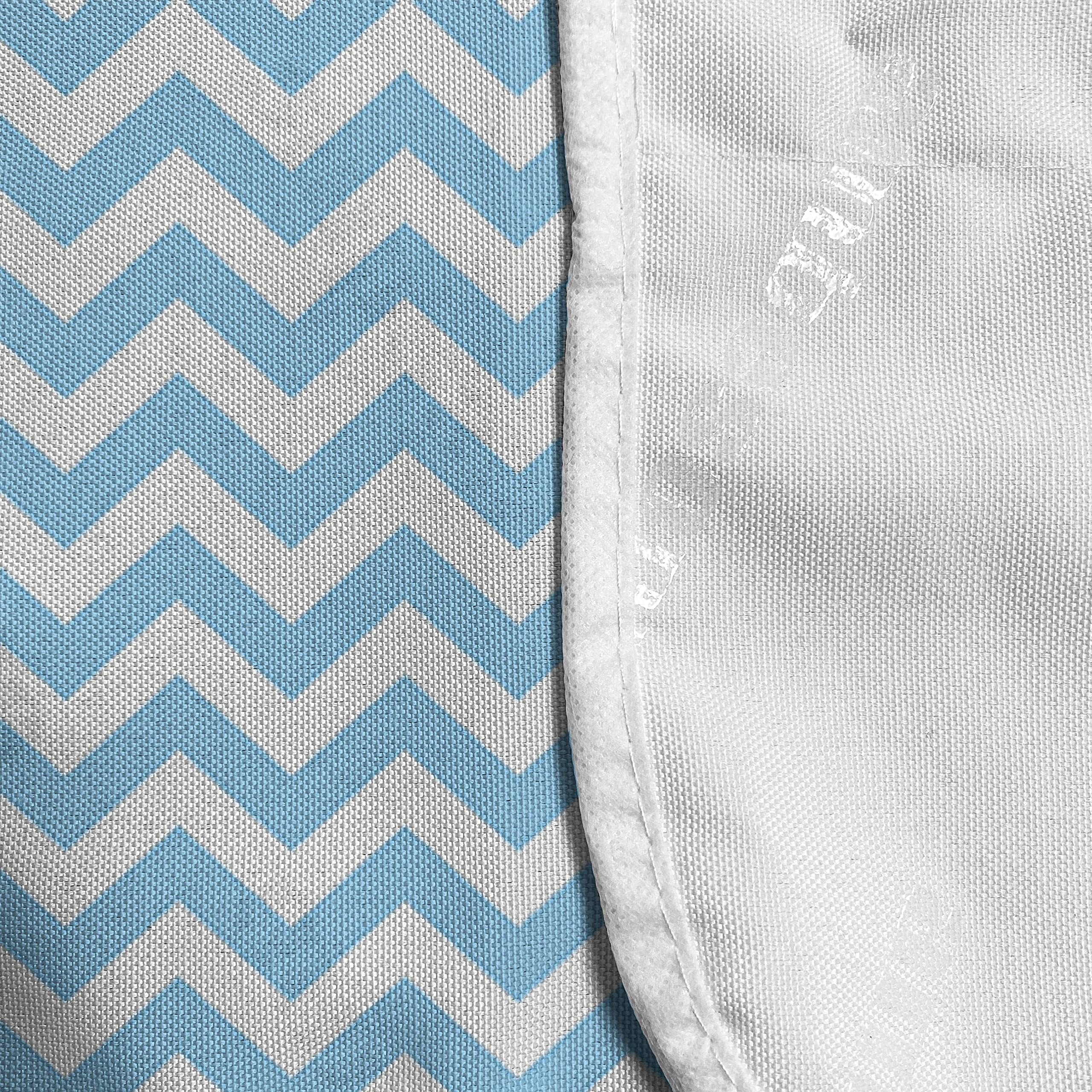 Ambesonne Blue and White Microwave Cover - Waterproof Kitchen Organizer with Pockets, 36