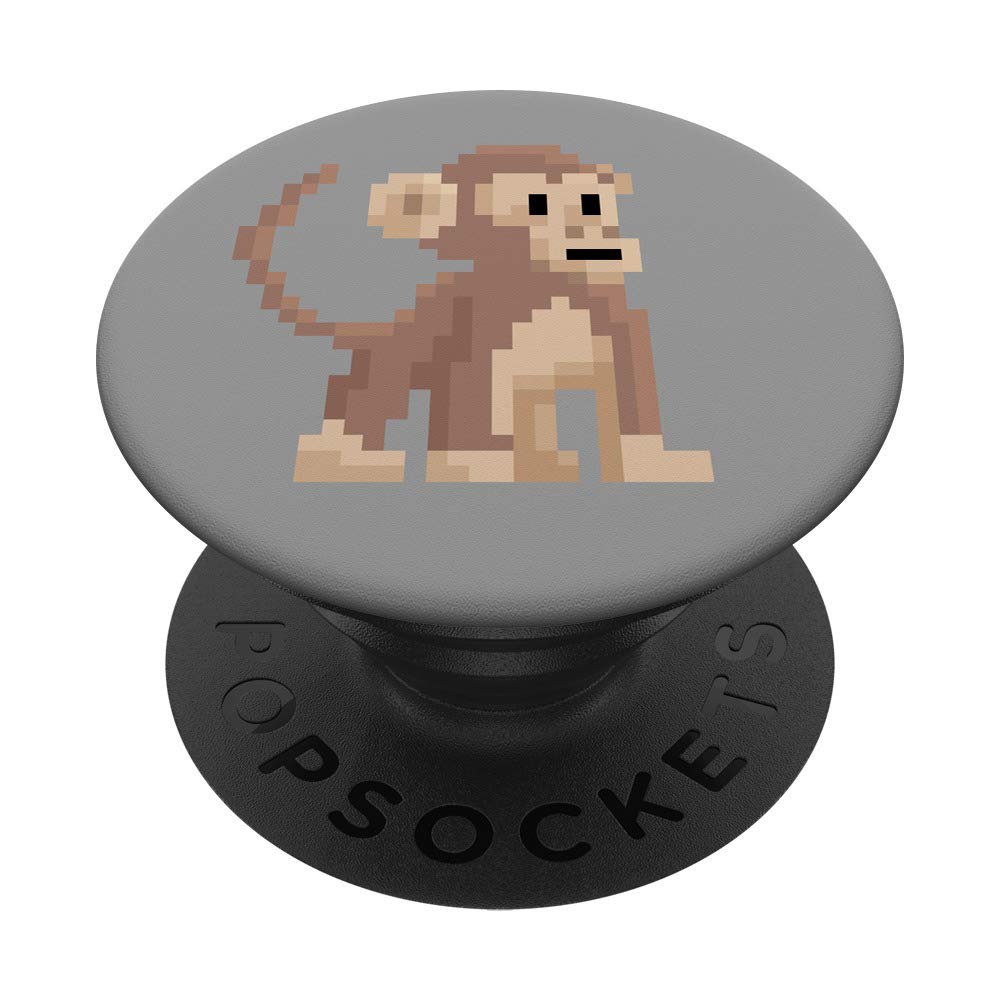 Adorable Pixel Art Baby Monkey Plush Toy for Boys, Girls, Kids & Adults - Perfect for Gifts, Room Decor & Cuddling