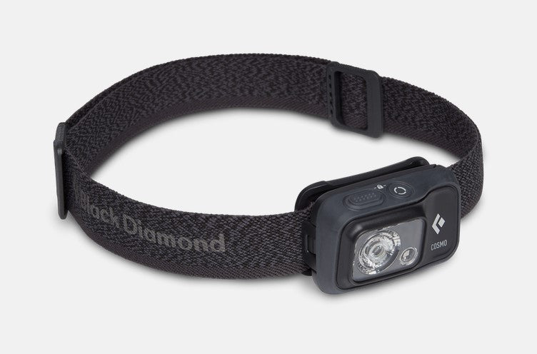 Black Diamond Cosmo 350 Headlamp - Rechargeable LED Headlight for Camping, Hiking & Outdoor Adventures - 350 Lumen Brightness with Red Night Vision Mode