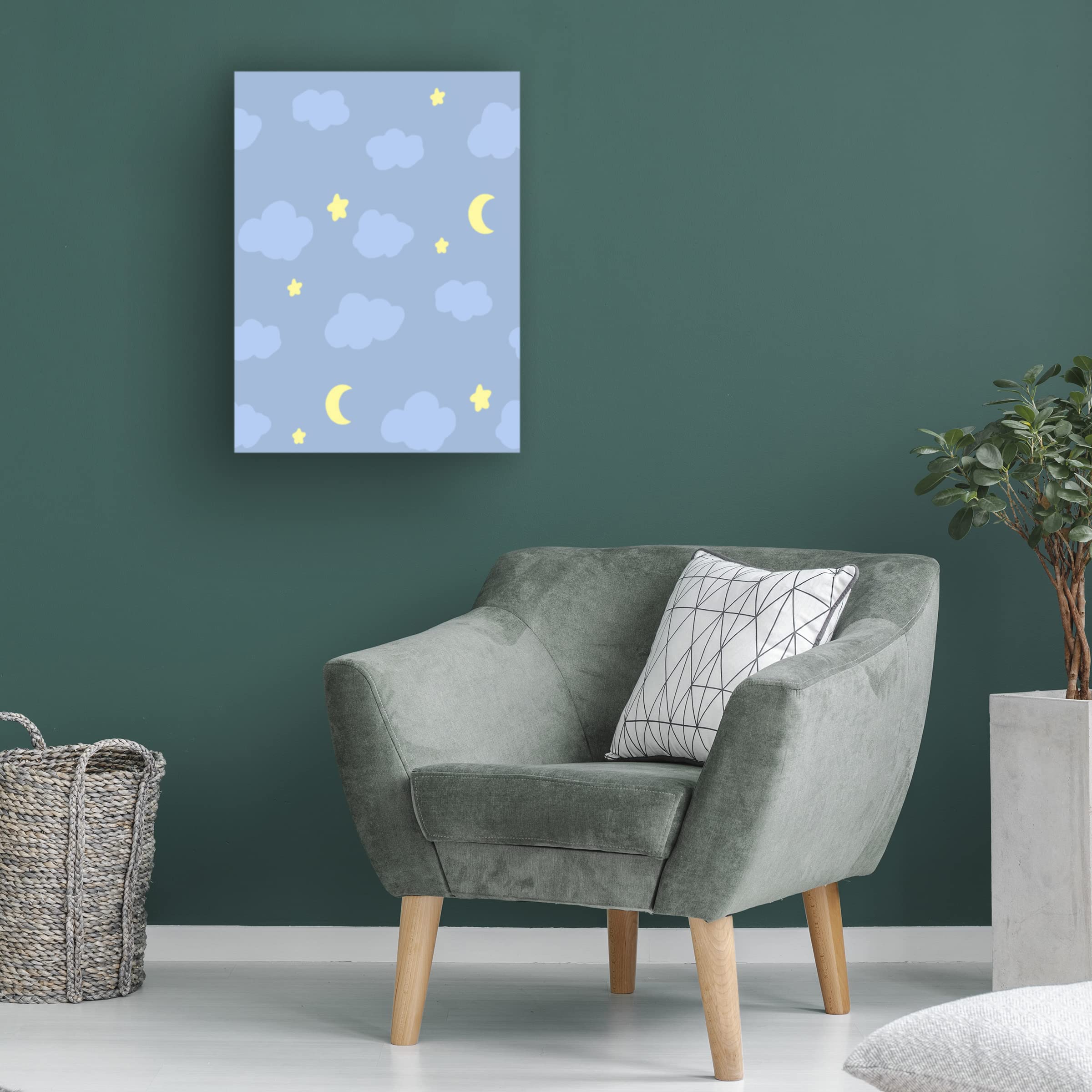 Fiorella Surface Design 'Under the Skies 21' Canvas Wall Art Print - Modern Abstract Landscape Painting for Living Room, Bedroom & Office Decor