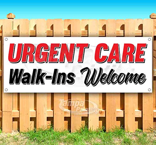13 oz Heavy-Duty Vinyl Walk-In Welcome Banner for Urgent Care Clinics - Single-Sided with Metal Grommets - Perfect for Hospital Entrances, Medical Offices & Healthcare Facilities