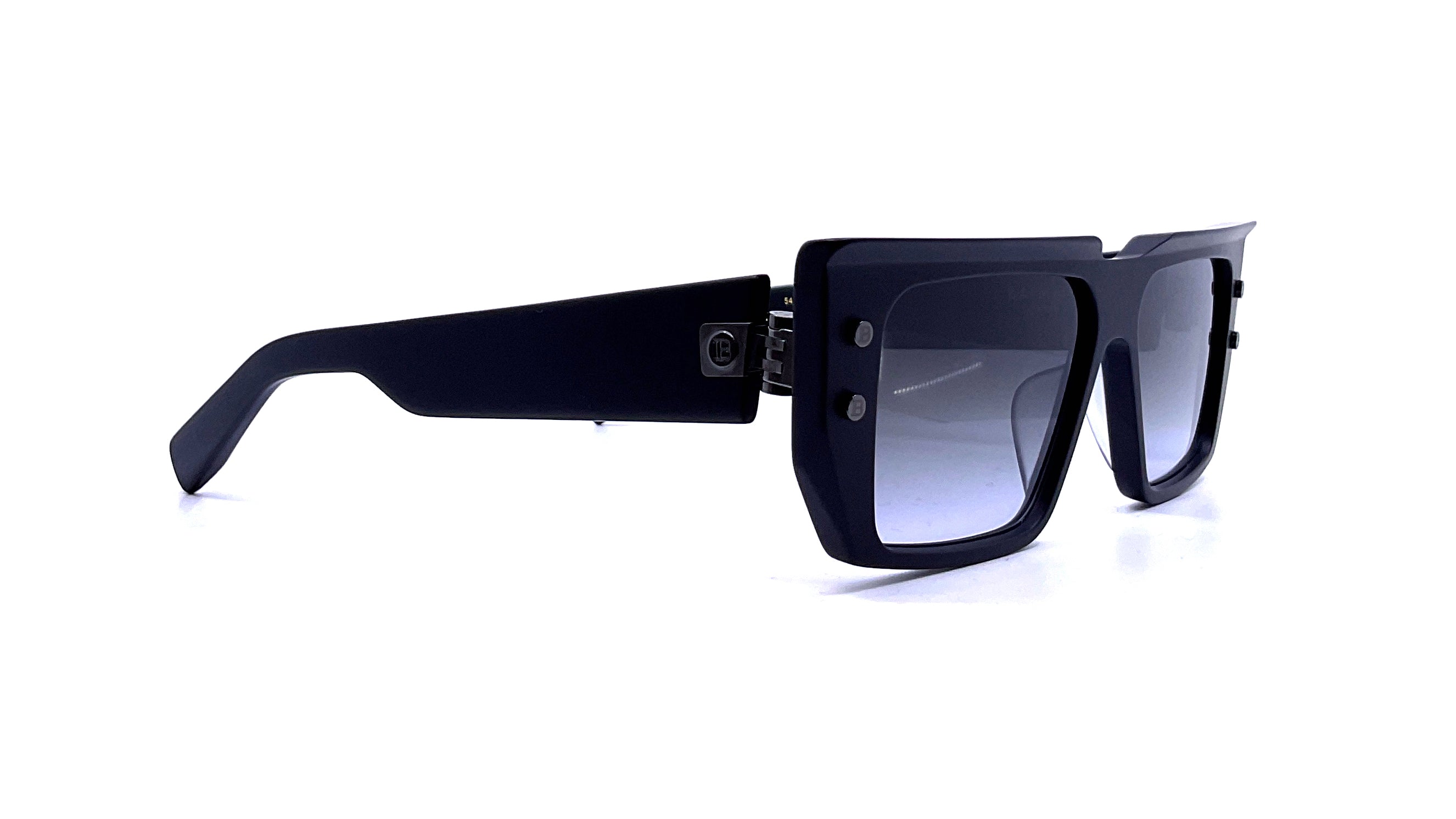 Balmain B VI Sunglasses - Black/Black Polarized UV Protection for Men & Women | Fashion Luxury Shades for Outdoor, Driving & Travel