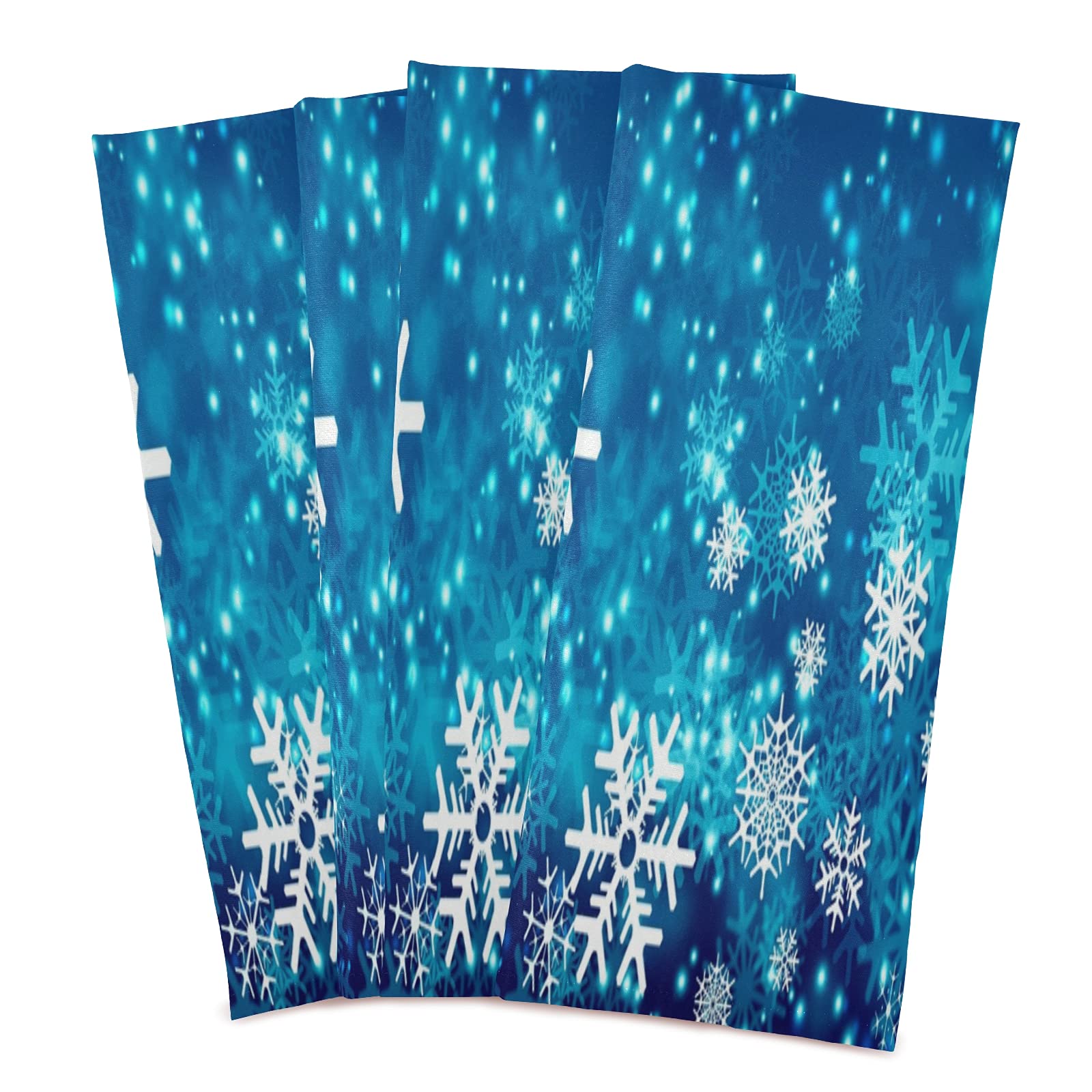 ALAZA Christmas Snowflakes Decorative Kitchen Dish Towels Set of 6 - Soft, Absorbent Hand Towels for Holiday Cleaning & Decor - 18 x 28 Inch Dishcloths - Perfect for Christmas Kitchen Decor, Gift Giving & Holiday Hosting