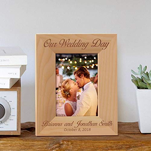 Personalized Wooden Wedding Picture Frame 3.5