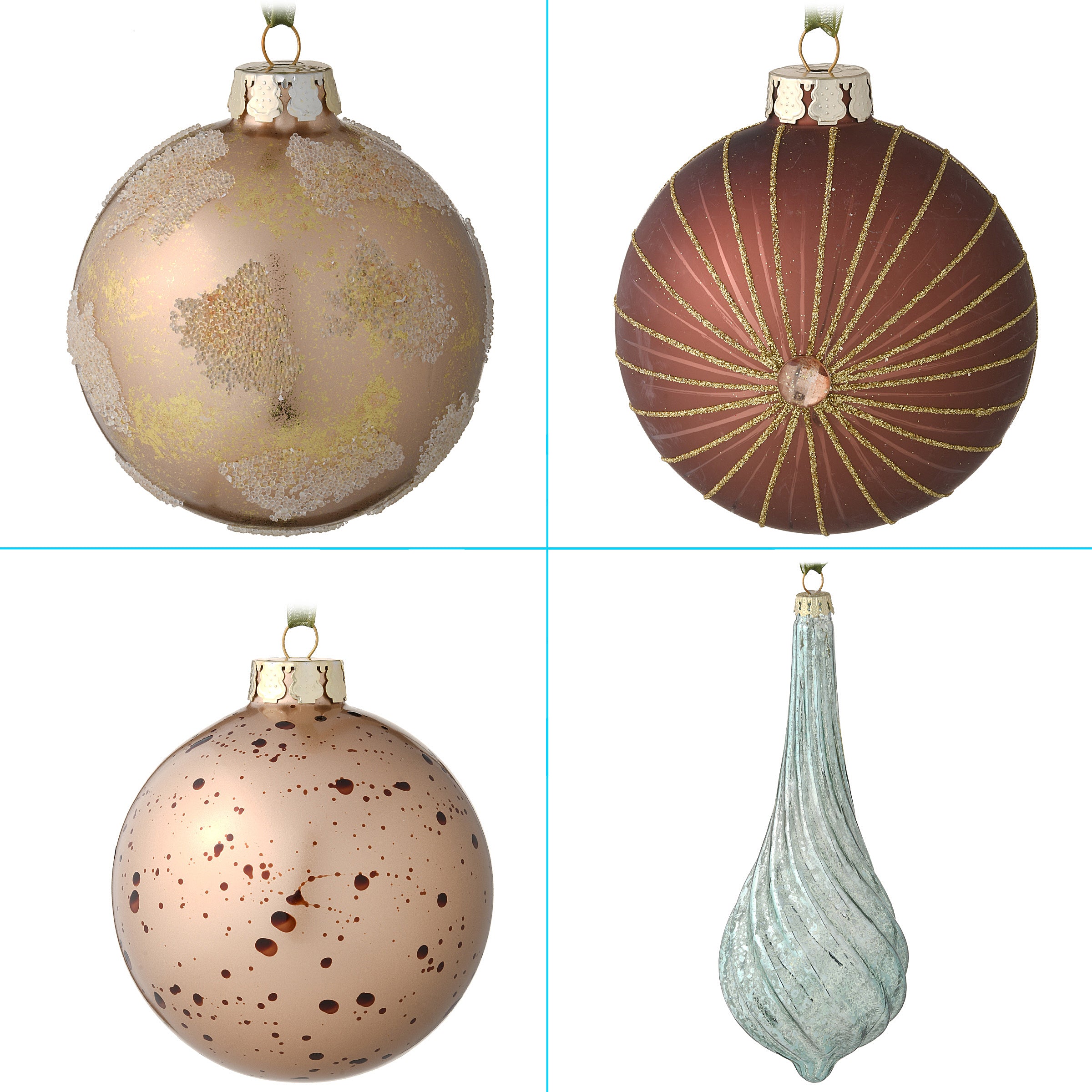 20-Piece Alpine Christmas Tree Ornament Set - Shatterproof Holiday Decorations for Xmas Tree, Home & Party Decor