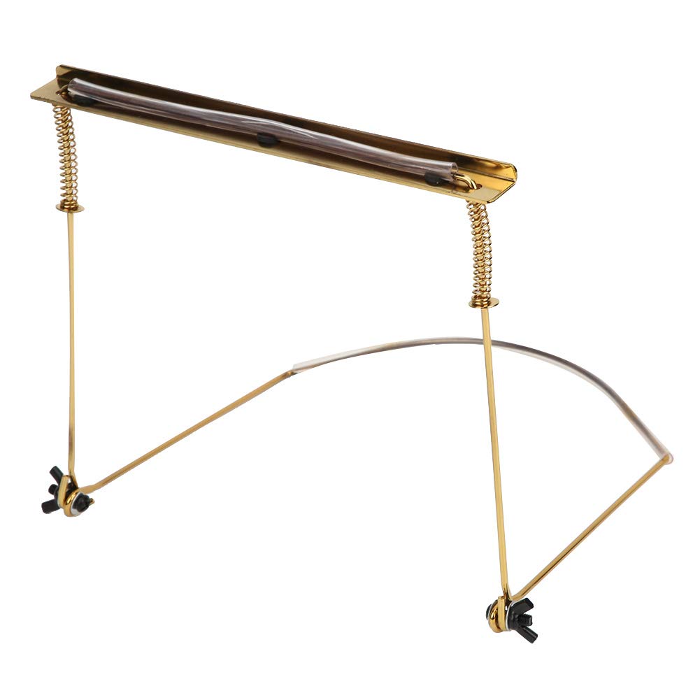 Professional Gold Harmonica Holder for 24-Hole Harmonica - Adjustable Neck Strap & Hands-Free Mouth Organ Bracket - Perfect for Live Performances, Practice Sessions & Street Musicians