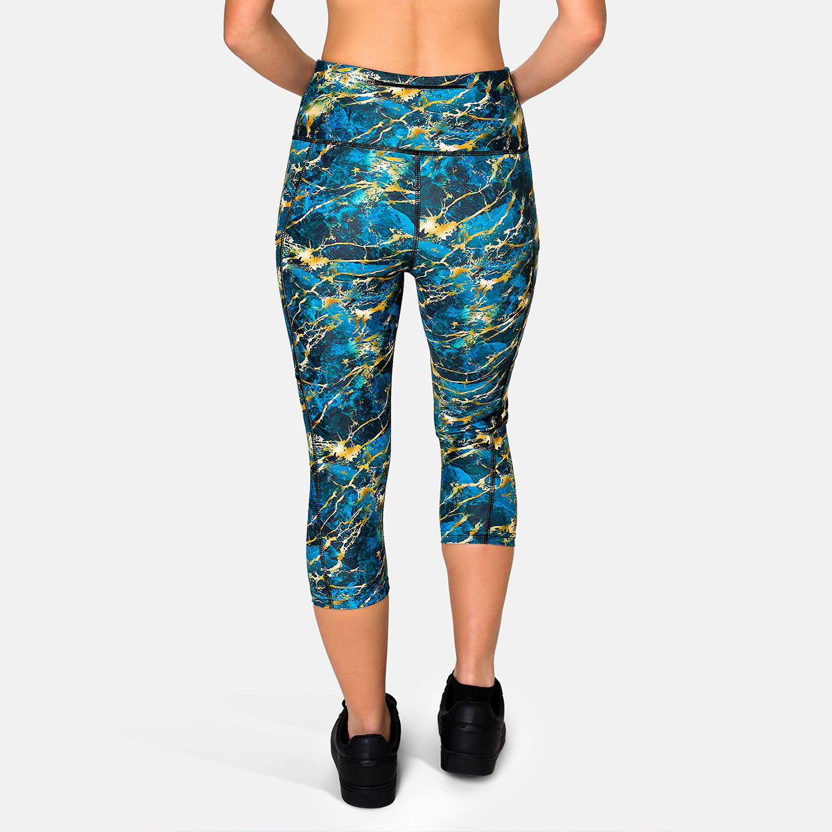 Luxury Gilded Marble Capri Pants - Women's High-Waisted Palazzo Trousers for Elegant Evening Wear & Special Occasions