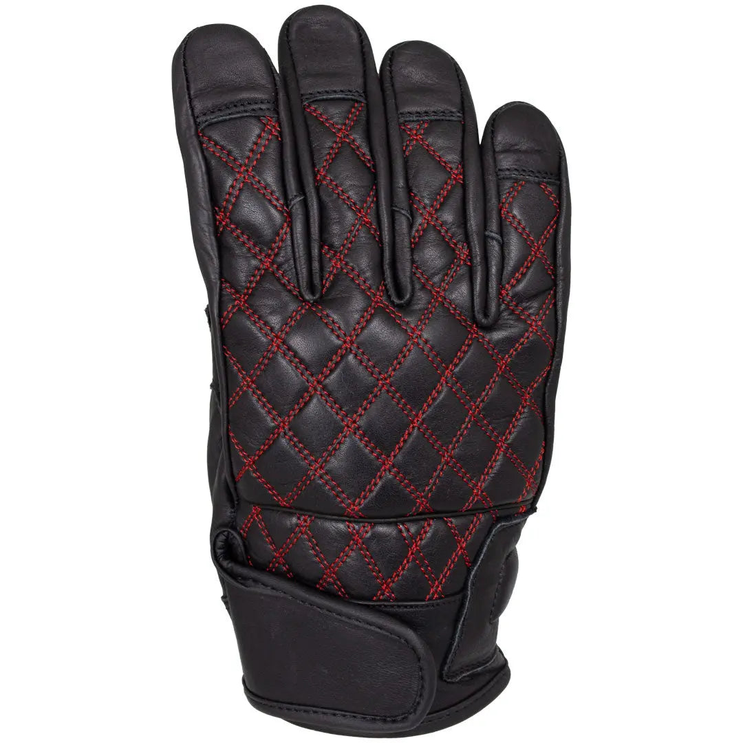 Premium Men's Leather Gloves with Diamond Stitch Design - Durable & Stylish for Motorcycle Riding, Winter Driving & Outdoor Activities