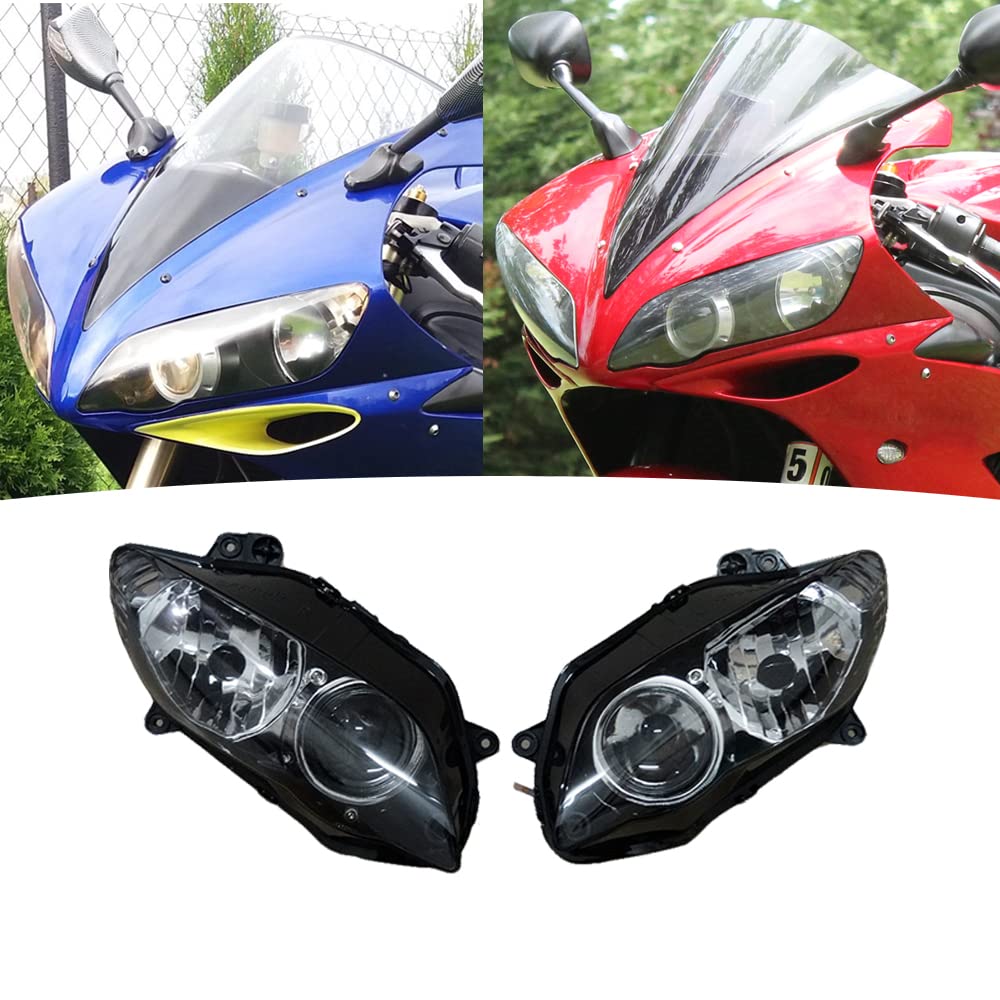 Yamaha YZF R1 2004-2006 Headlight Assembly - Replacement Motorcycle Headlamp Housing for YZF1000 & YZF-R1 Models (04-06) - Perfect for Night Riding & Road Safety
