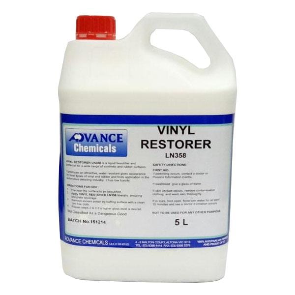 Advance Chemicals Vinyl Restorer Car Interior Polish 5L - Restores & Protects Vinyl, Leather & Plastic Surfaces - Perfect for Car Seats, Dashboards & Boat Interiors