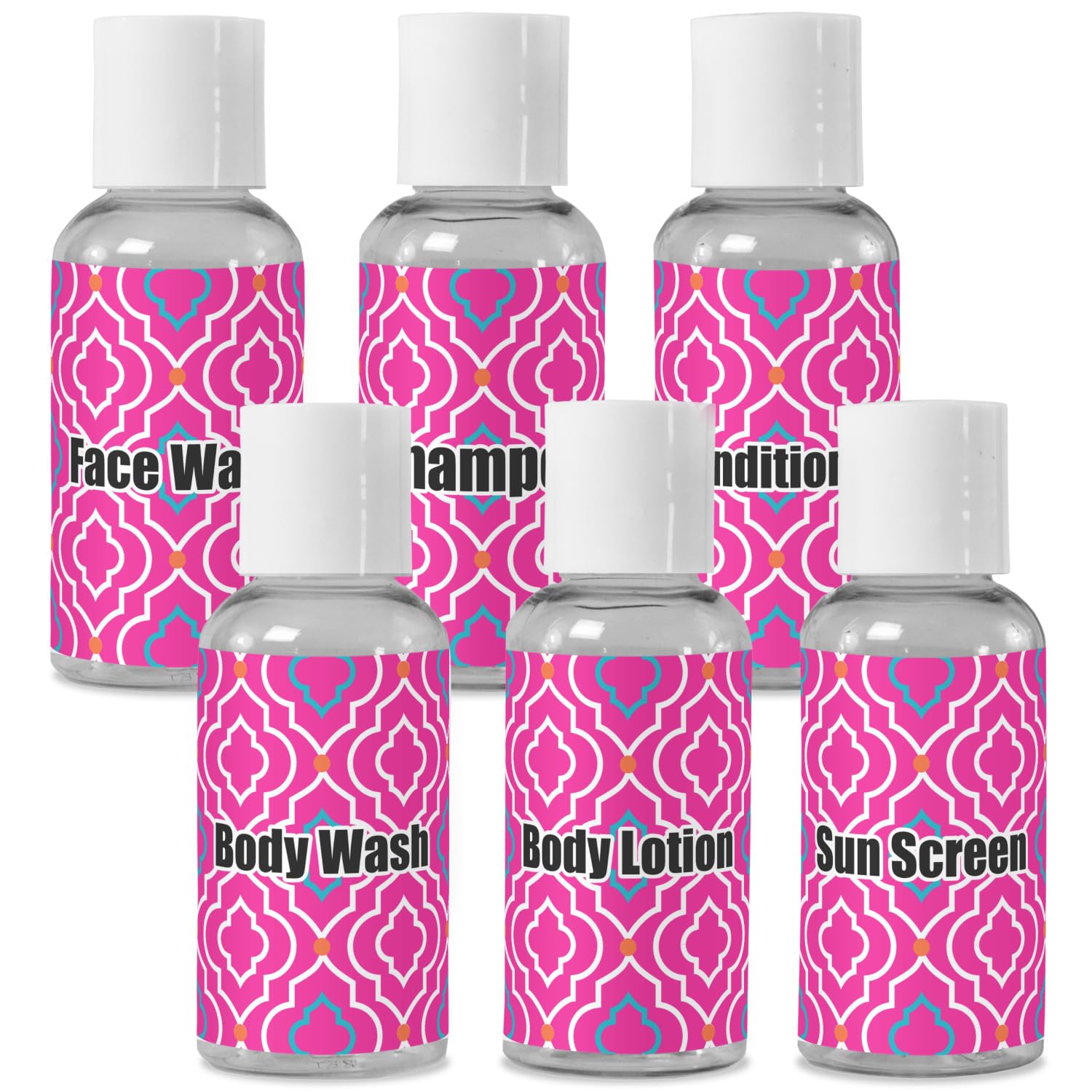 Personalized Leak-Proof Colorful Travel Bottles for Toiletries - Perfect for Airplane Carry-On, Gym, and Vacation Essentials