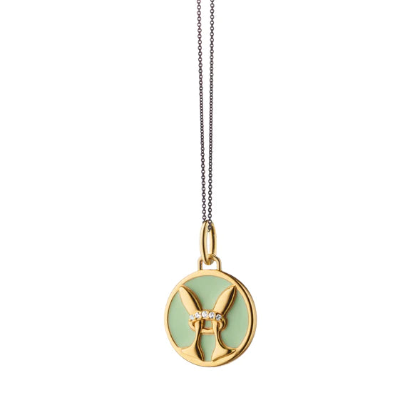 Mini Pisces Enamel Vermeil Charm - Zodiac Jewelry for Women, Dainty Fish Pendant Necklace - Perfect for Birthdays, Gifts & Everyday Wear