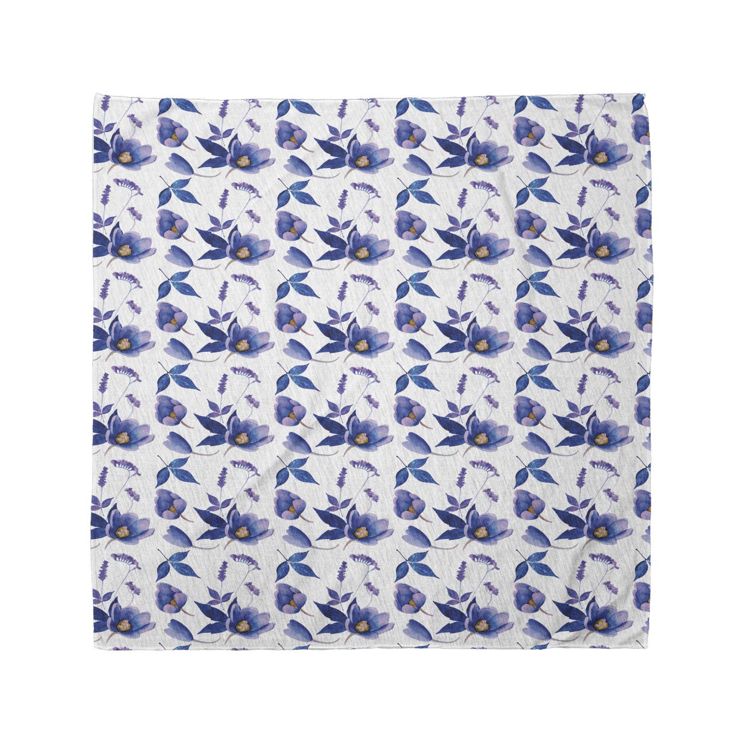 Ambesonne Floral Bandana - Watercolor Spring Plants Design, Unisex Head & Neck Scarf for Women & Men - Perfect for Outdoor Activities, Music Festivals & Fashion Accessories