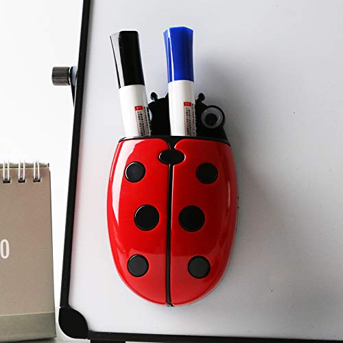 Ubrand Magnetic Whiteboard Eraser - 2-in-1 Dry Erase Eraser & Marker Holder for Whiteboard, Refrigerator - Perfect for Classroom, Home & Office (Red) | Ideal for Teachers, Students & Professionals