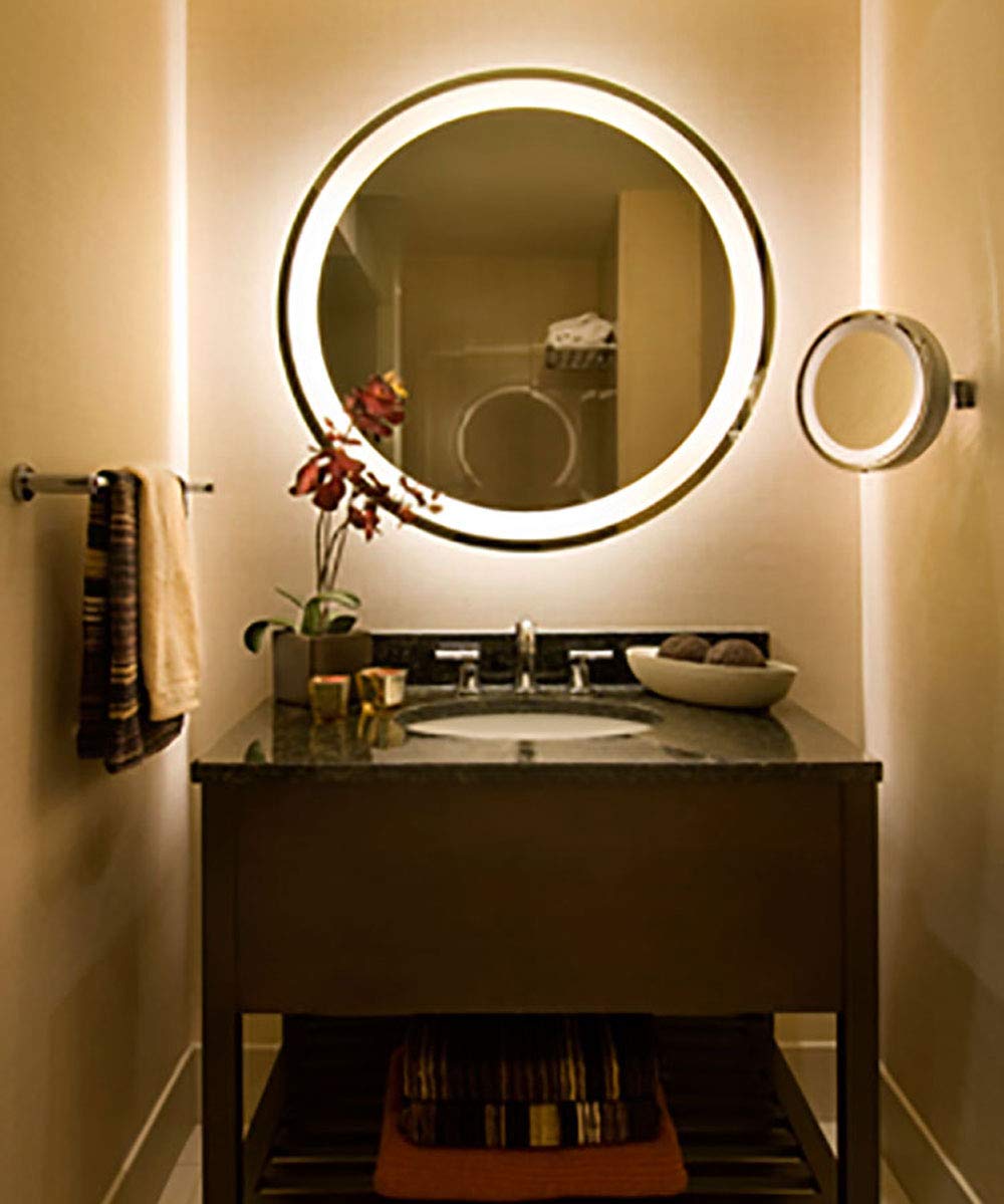 AVBproducts ETE-36 Eternity 36 Inch Round LED Bathroom Mirror with Adjustable Lighting - Perfect for Vanity, Makeup, and Modern Home Decor