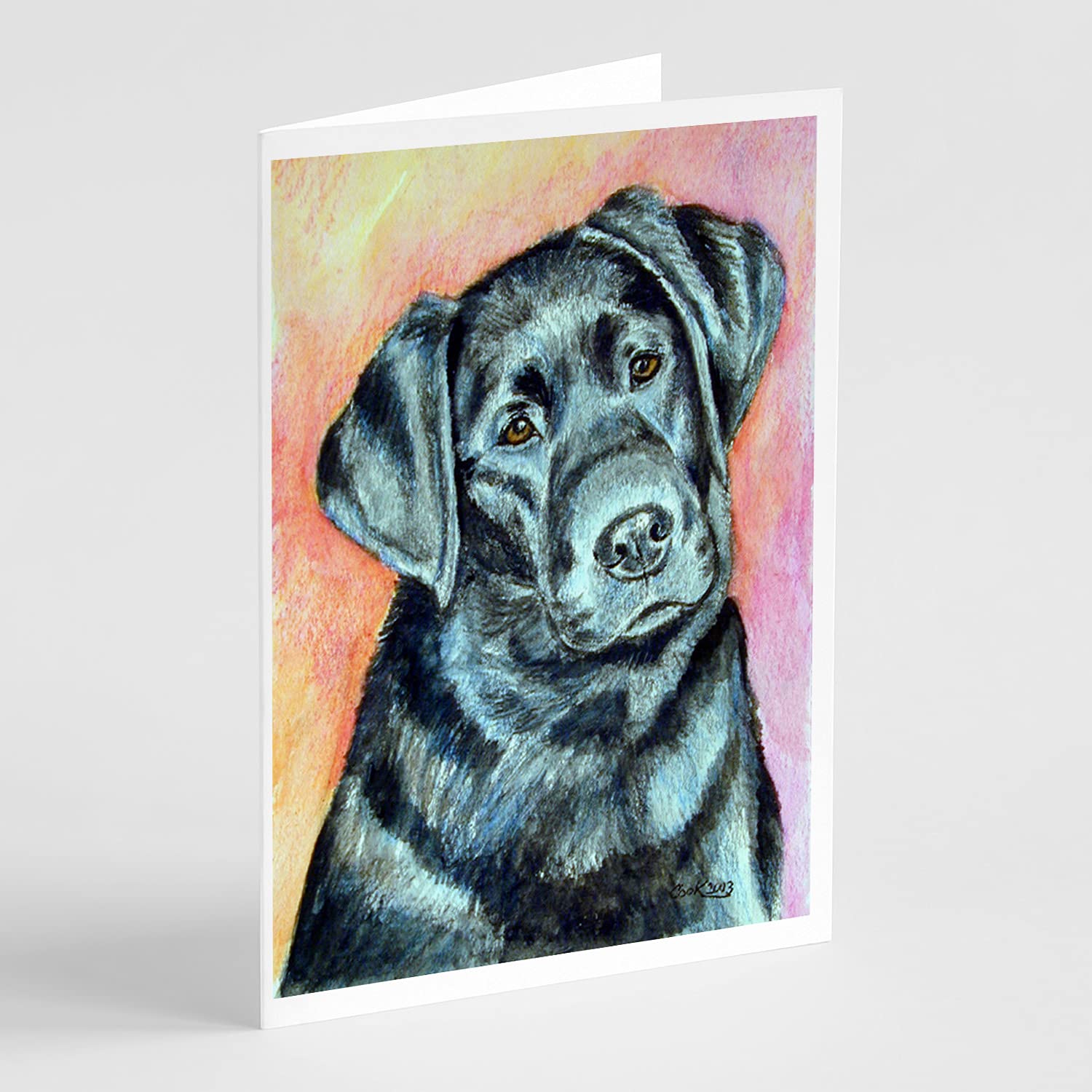 Black Labrador Greeting Cards & Envelopes - Pack of 8 Blank A7 Note Cards (5x7 Inches) | Whimsical Dog Lover Stationery for Birthdays, Thank You Notes & Special Occasions