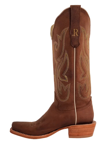 R.Watson RWL8315 Women's Genuine Cowhide Narrow Square Toe Ankle Boots in Camel Brown - Perfect for Office, Casual Outings & Fall Fashion