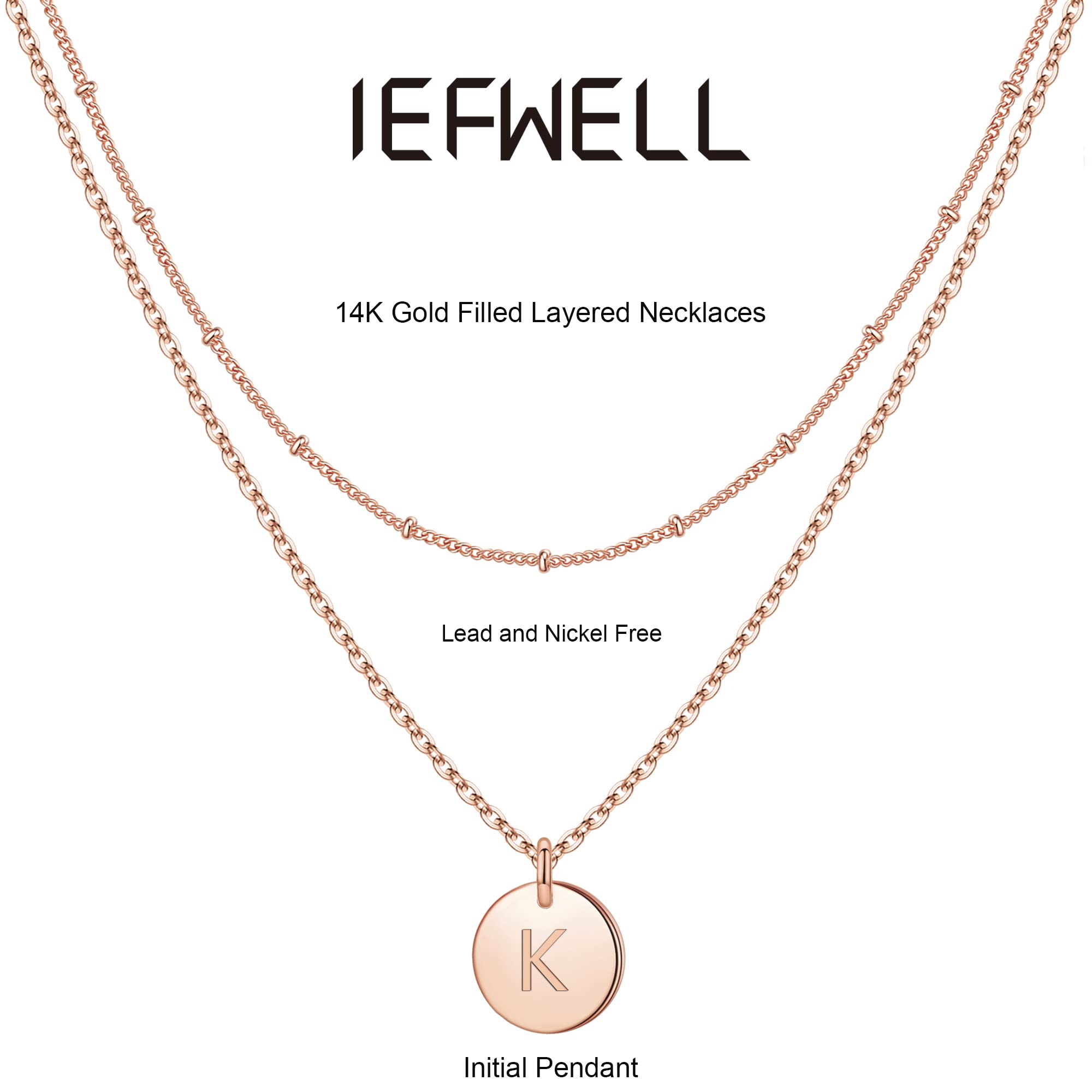 Personalized Initial Necklaces for Women & Girls - Gold, Silver & Rose Gold Double-Sided Engraved Hammered Coin Pendant, Layered Jewelry Gift for Easter, Birthdays & Special Occasions | Perfect for Teens, Daughters & Best Friends