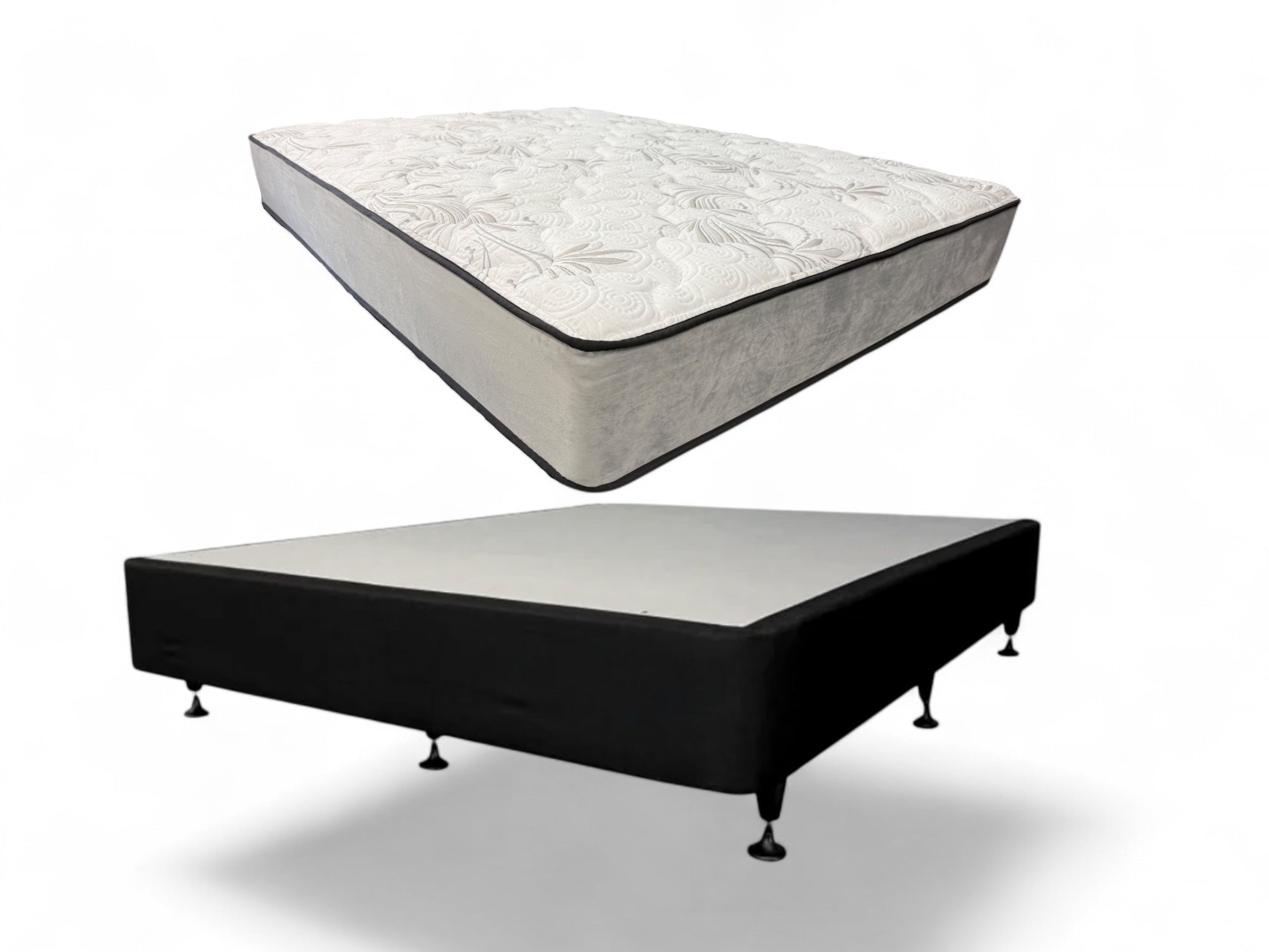 Organic Mattress & Bed Base Set - Pure Sleep Natural Latex & Bamboo Cover for Healthy Sleep - Perfect for Bedrooms, Guest Rooms & Eco-Friendly Homes