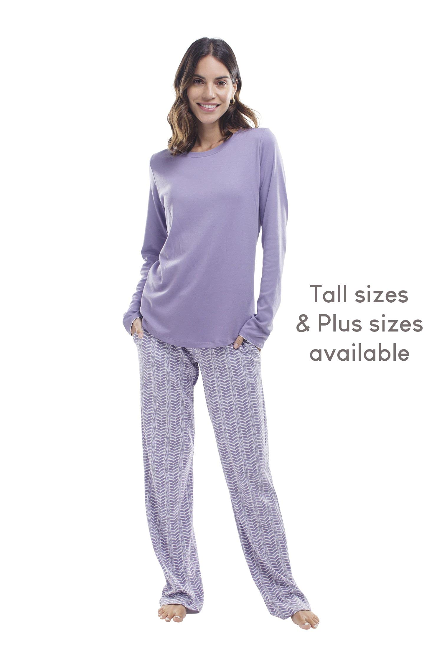 Premium Pima Cotton Women's Pajamas Set - Ultra Soft Long Sleeve Sleepwear for Women | Comfortable Lounge Wear for Nighttime Relaxation & Cozy Home Days