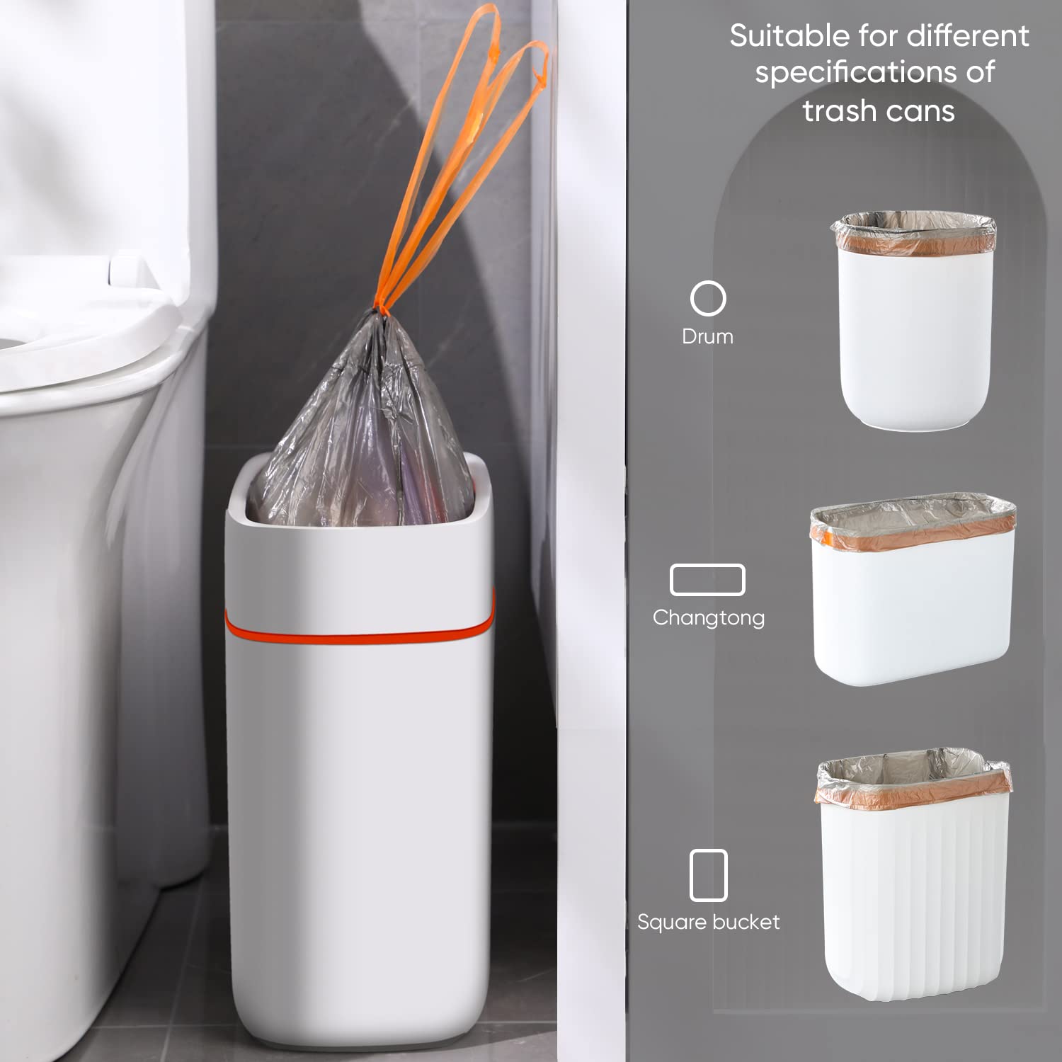 JOYBOS 4 Gallon Small Drawstring Trash Bags - 75 Count Bathroom Garbage Can Liners for Kitchen, Office & Home Use