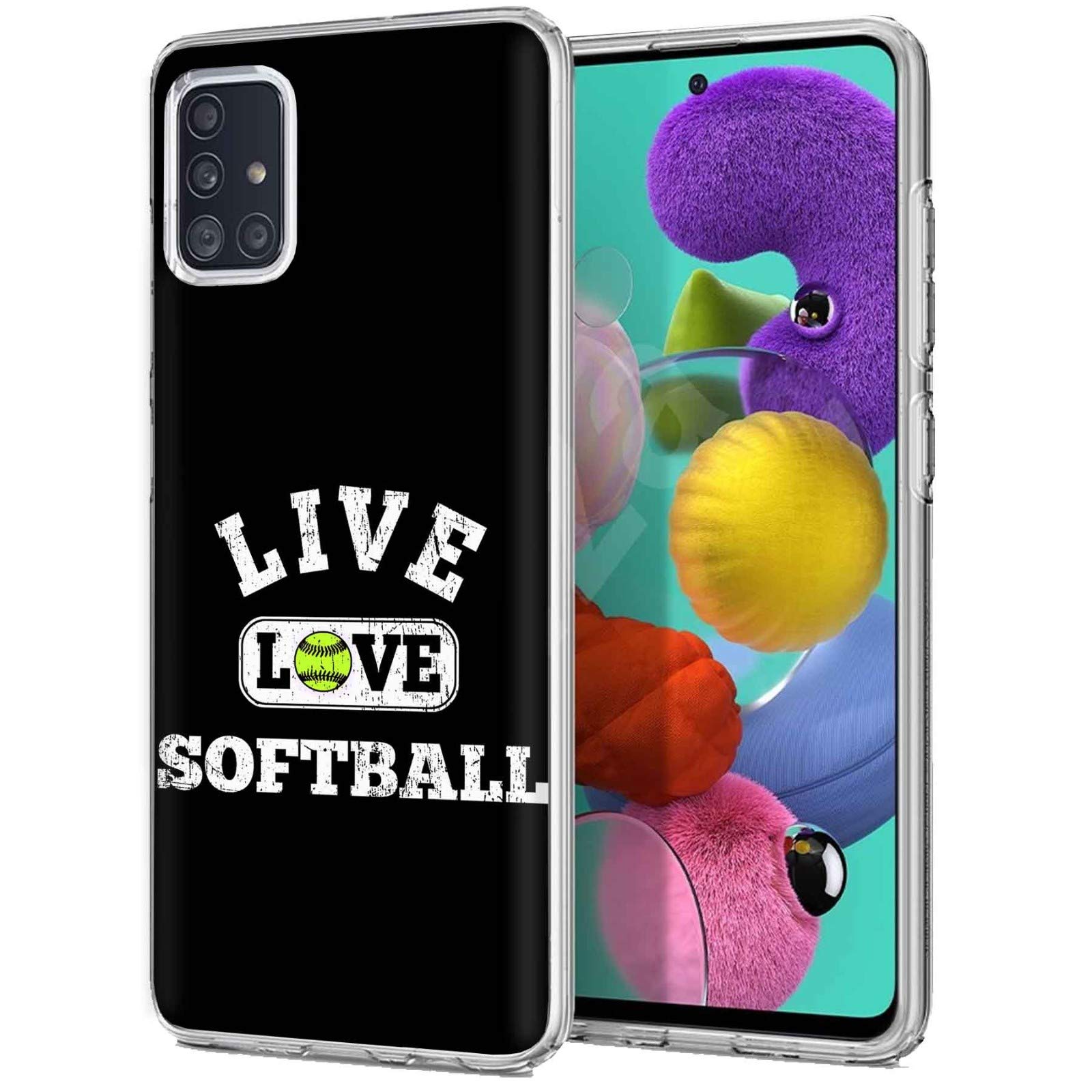 Slim Protective Case for Samsung Galaxy A51 5G | Shockproof TPU Cover with Total Guard Flex Technology | Perfect for Softball Players & Outdoor Activities