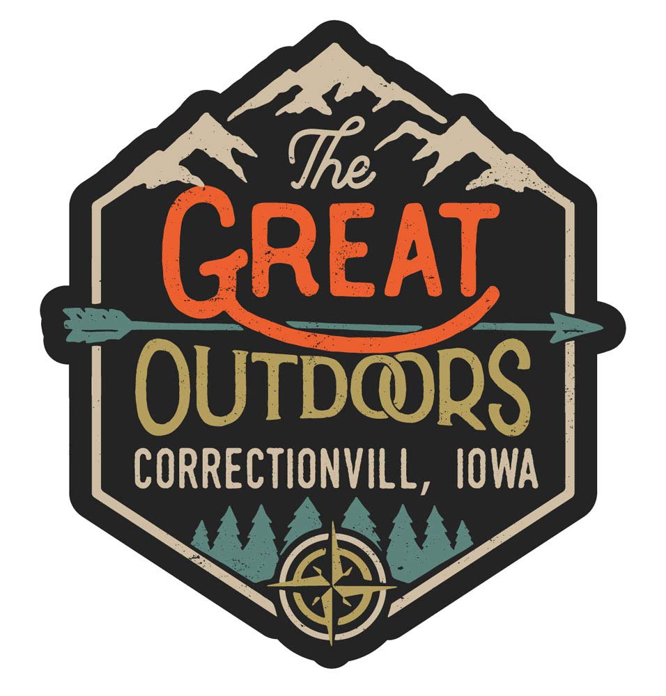 Correctionville Iowa The Great Outdoors Design 4-Inch Fridge Magnet - Perfect for Refrigerators, Lockers & Office Decor - Collectible Souvenir for Travel Lovers