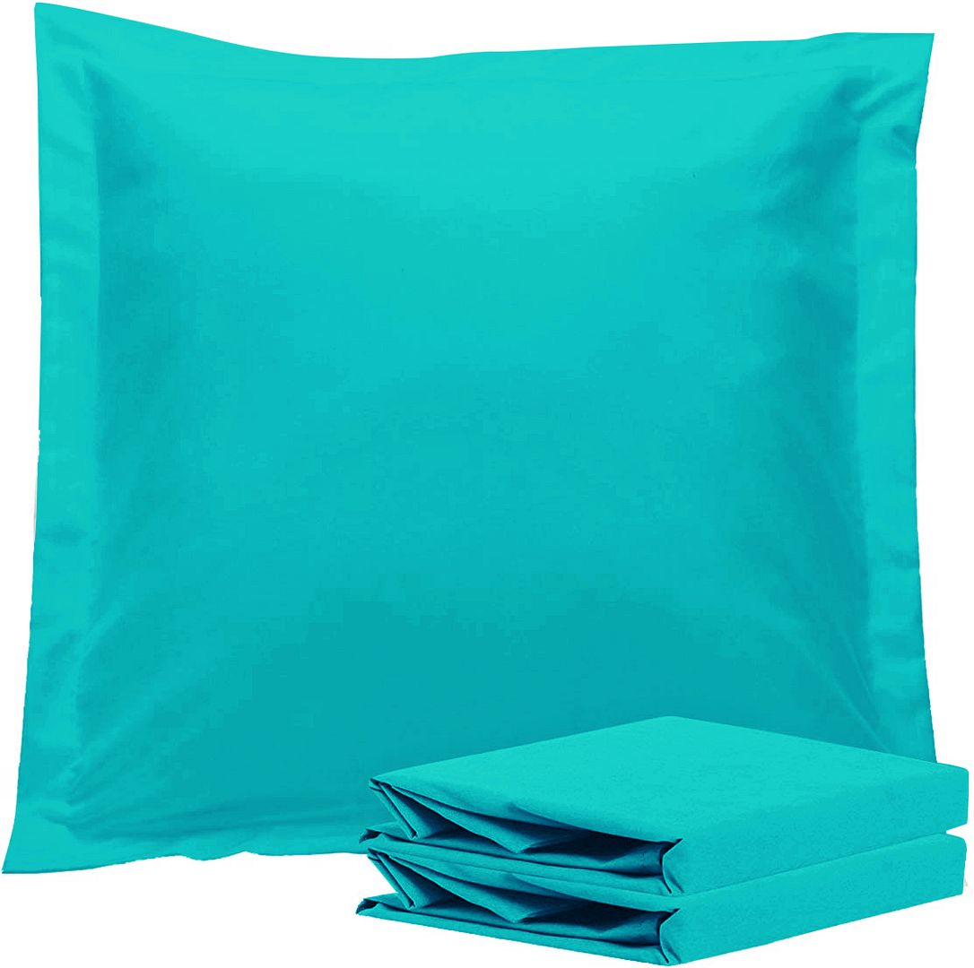 1000TC Premium Ultra Soft European Pillowcases 2 Pack - Luxury Hotel Quality Bedding Set - Breathable & Hypoallergenic - Teal Blue - Perfect for Master Bedroom, Guest Room & Airbnb