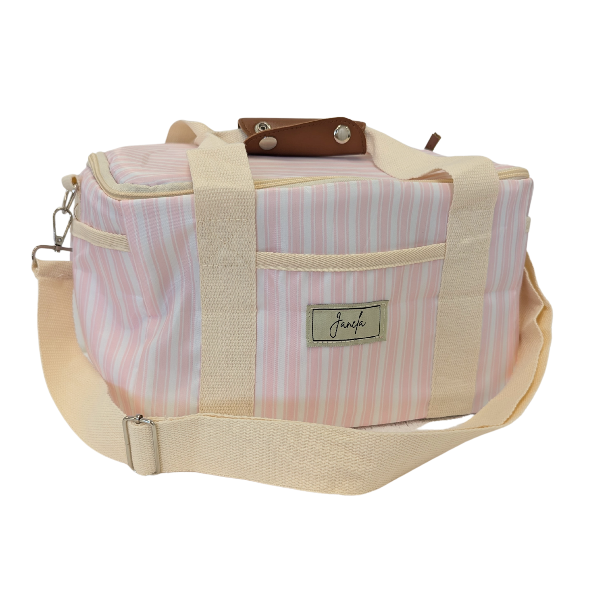 Premium Insulated Striped Cooler Bag - Leakproof & Durable Picnic, Beach, Camping & Tailgating Essentials