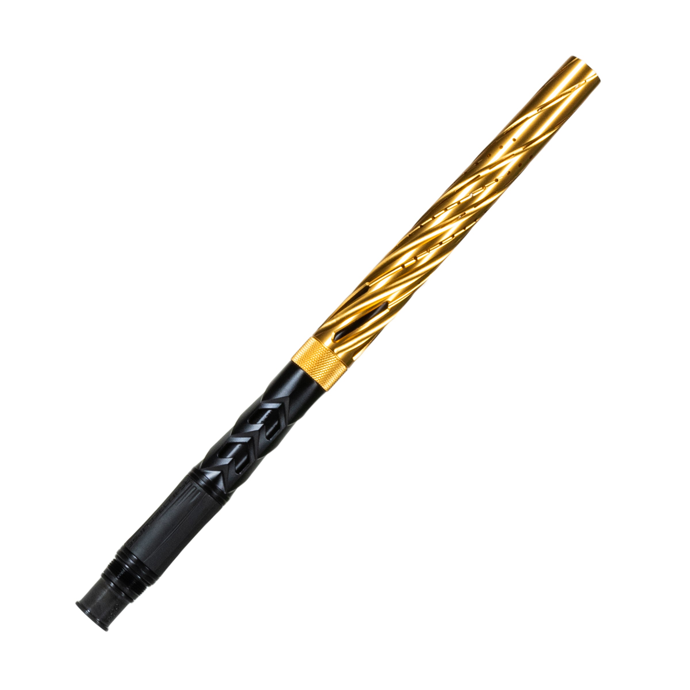S63 PWR Elite Orbit Barrel Tip - Dust Gold/Gold Finish | High-Performance Paintball Accessory for Tournament & Recreational Play