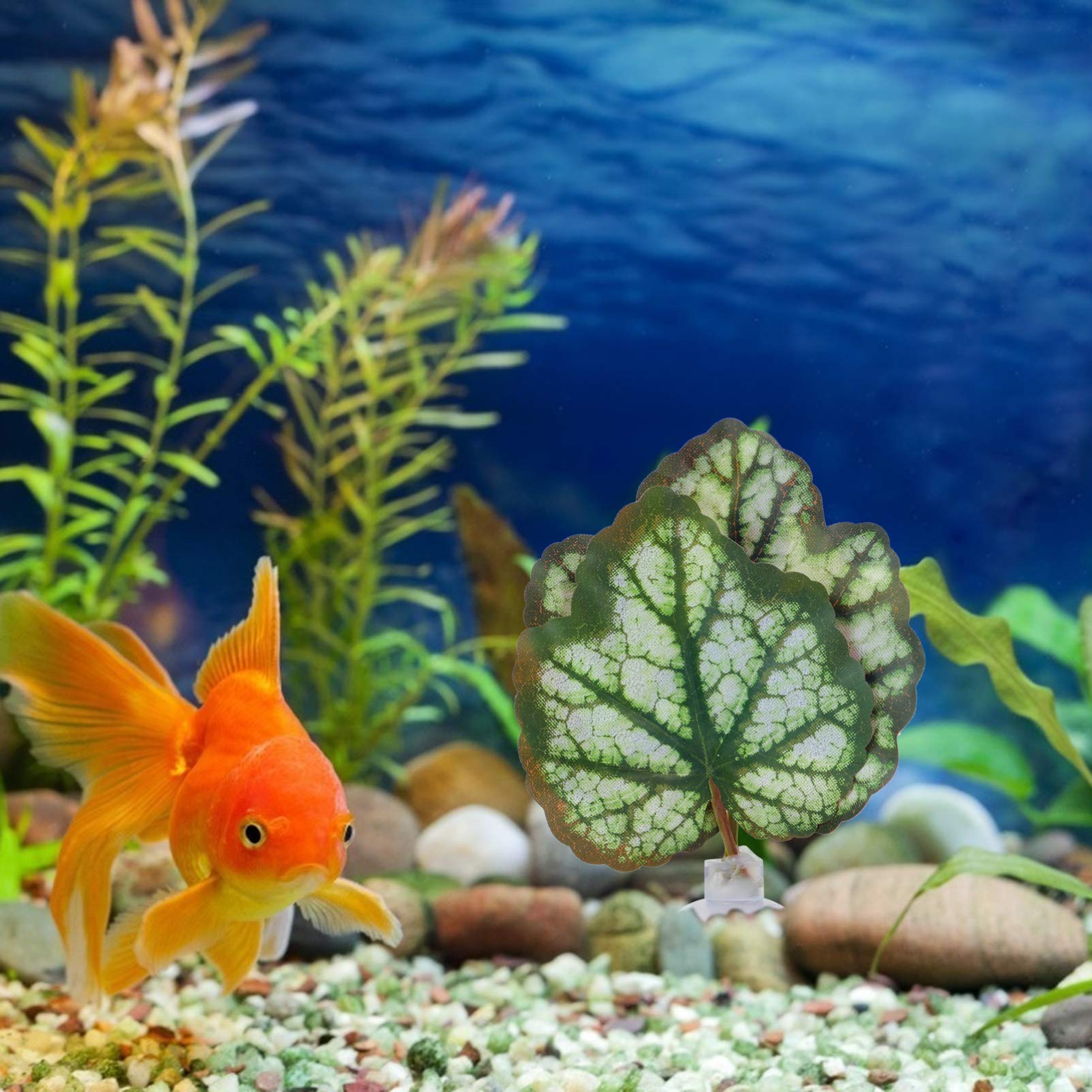 2PCS Artificial Aquarium Leaves - Betta Fish Hammock & Tank Decor, Plastic Crawl Pad for Terrarium, Fish Tank Landscaping & Betta Fish Toys - Perfect for Aquascaping & Creating a Natural Habitat
